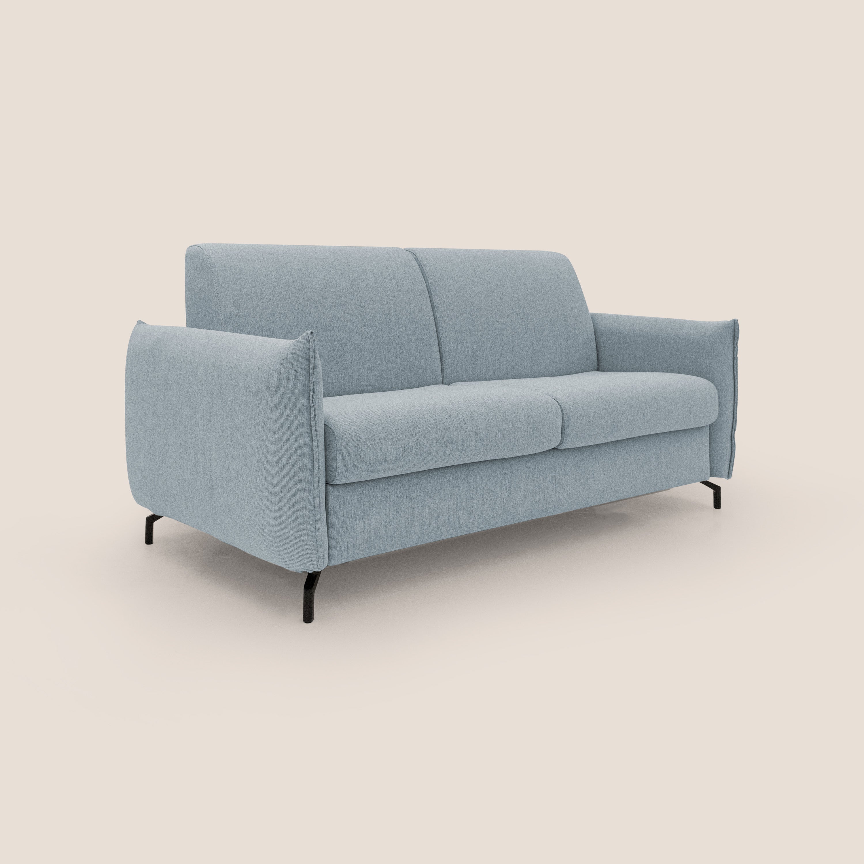 Divano Letto 3 Posti 215x95x96 cm in Tessuto Carta Da Zucchero
