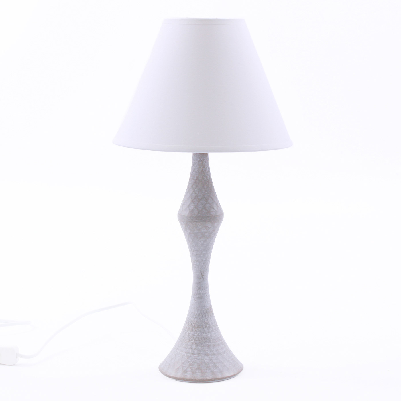 Lampada da Tavolo Ø23xH46 cm in Metallo Grigio