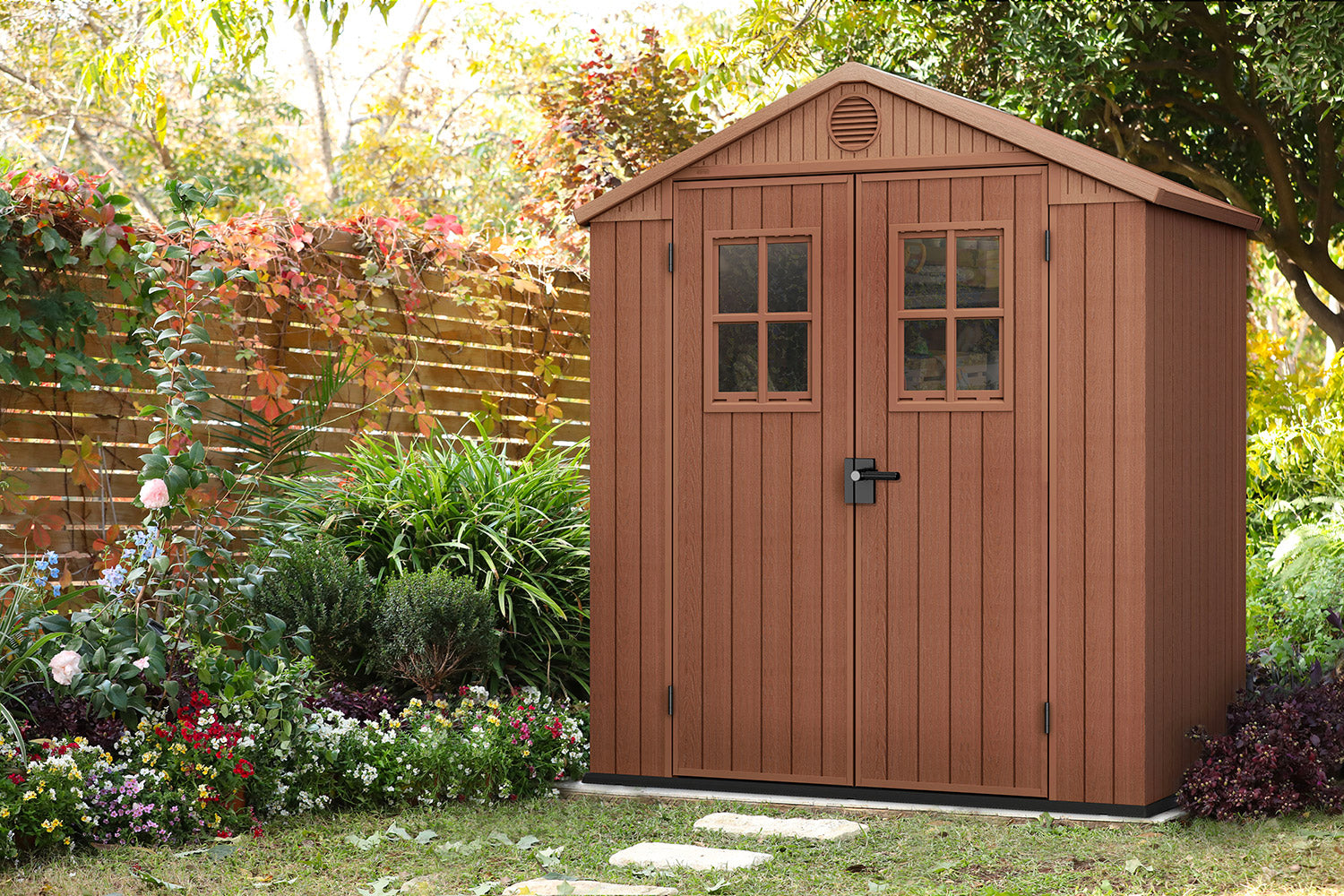 Casetta da Giardino Porta Attrezzi 190x122x221 cmin Evotech+ Keter Darwin 6x4 Marrone...