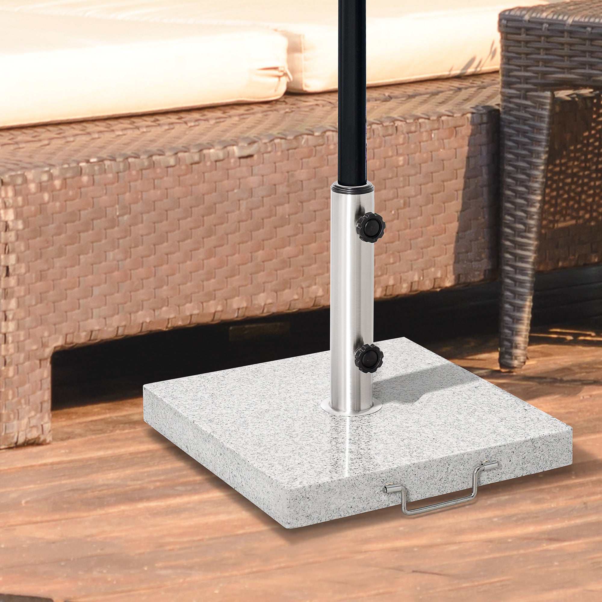 Base per Ombrellone Ø35 a Ø48 in Marmo 29kg 42x42x36 cm...