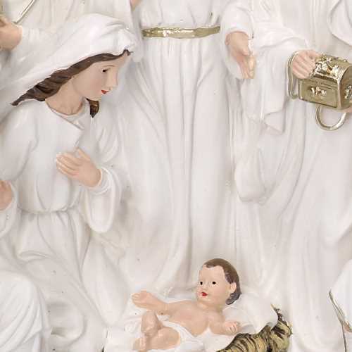 Natività resina bianco cm 23x12,5xh19,5...
