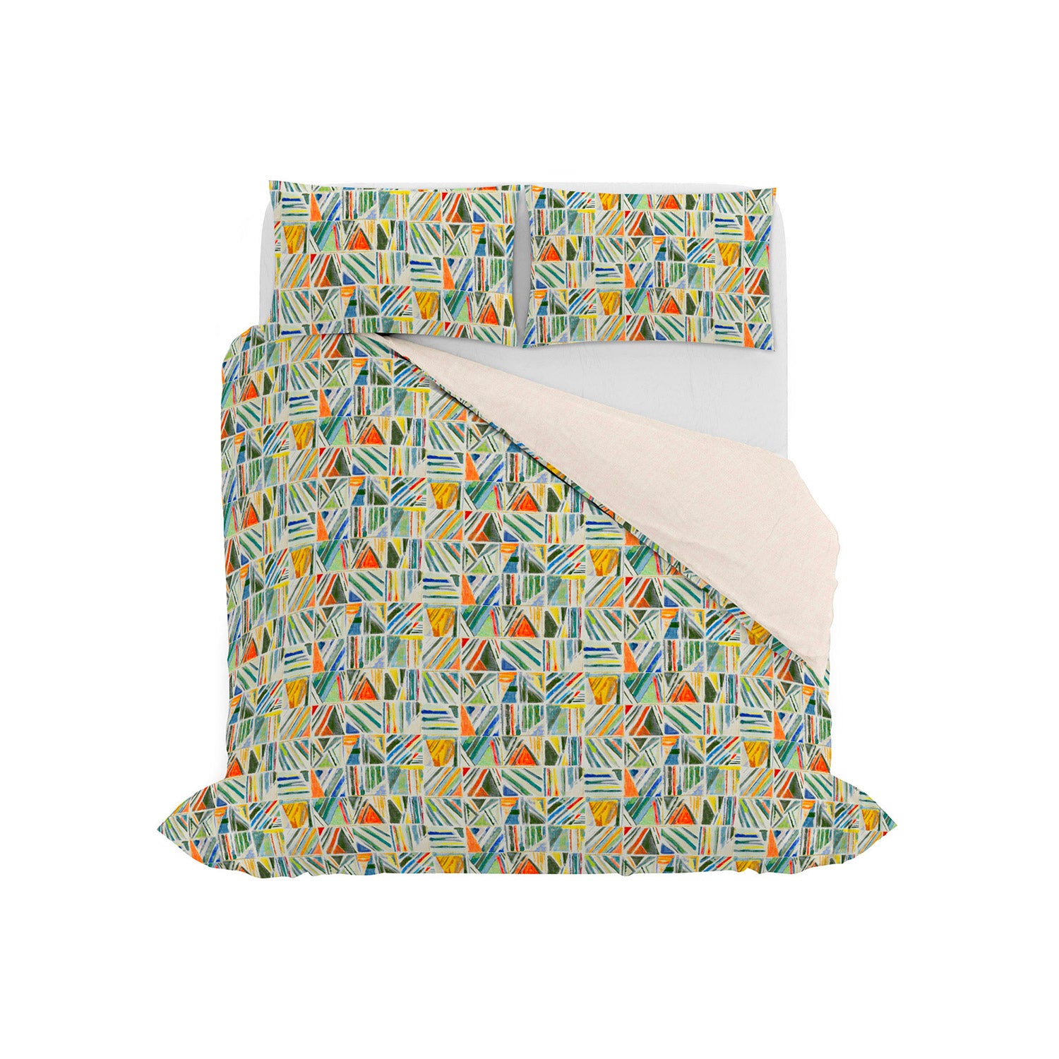 Copripiumino Matrimoniale con Federe Stampato in Puro Cotone Bajo...