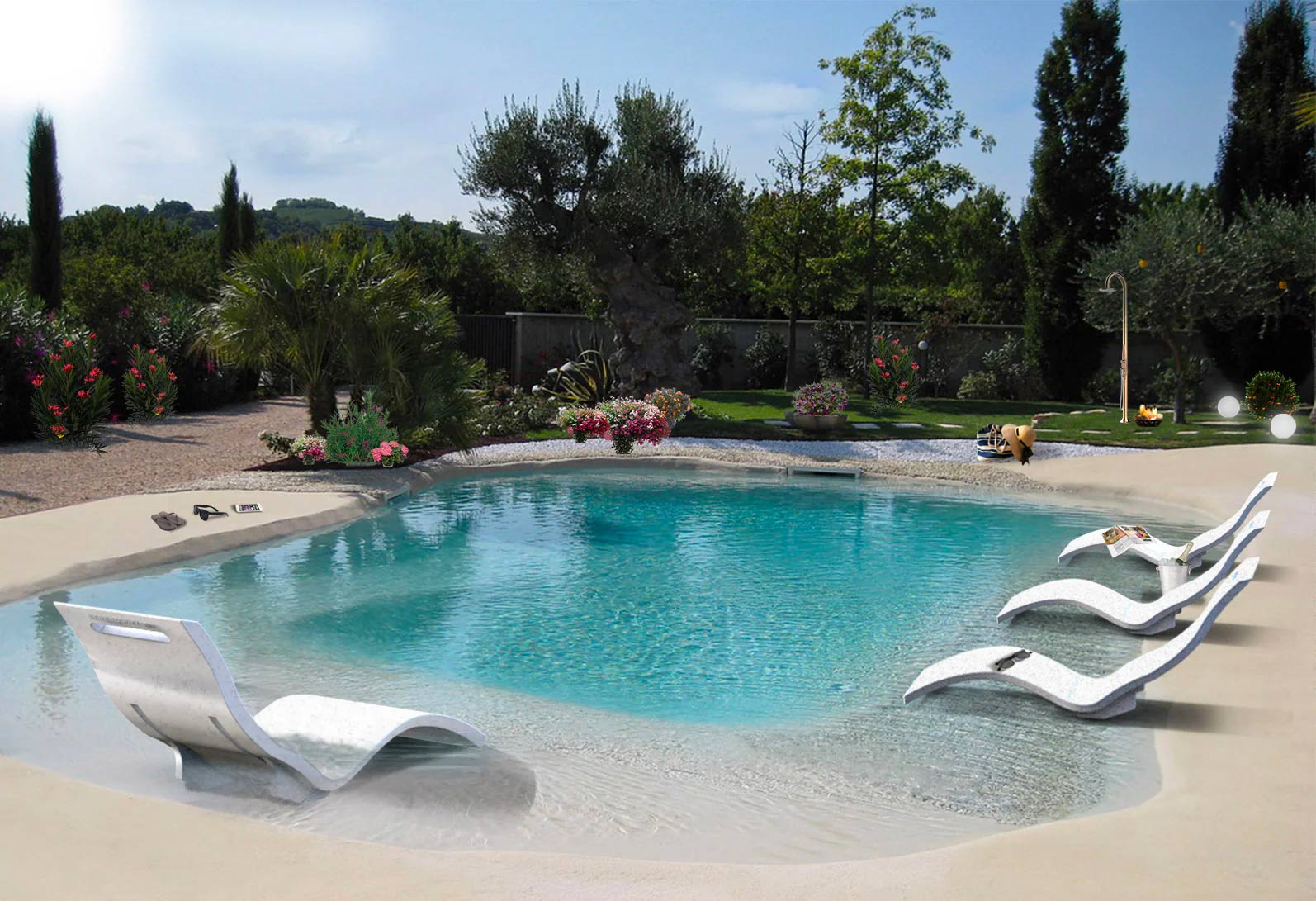 Set 2 Ganci Staffa per Lettino Chaise Lounge Arkema Serendipity...