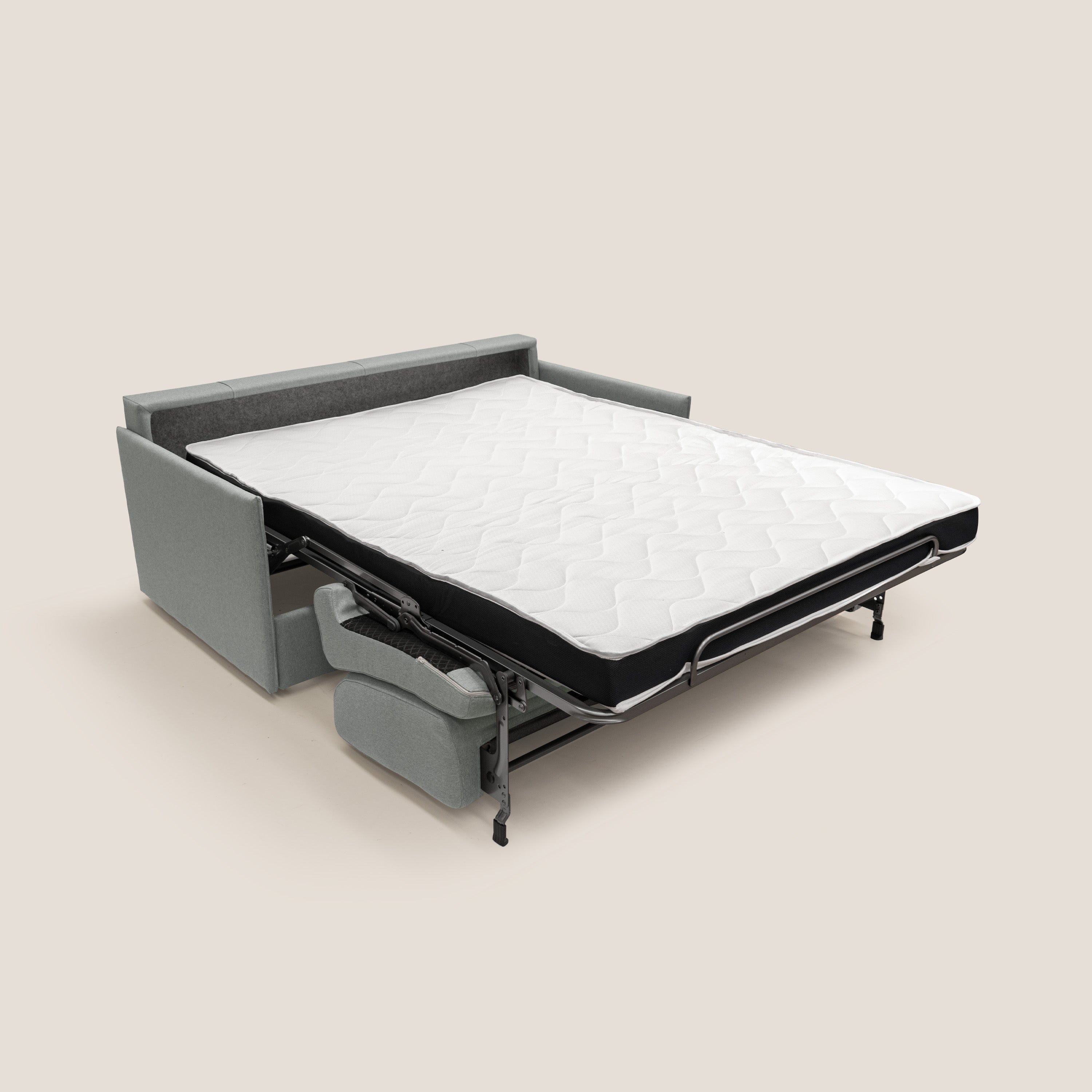 Divano Letto 2 Posti 169x90x96 cm in Tessuto Grigio
