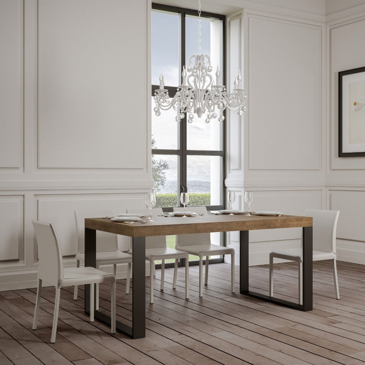 Tavolo Allungabile 180-440x90x77 cm Tecno Noce...