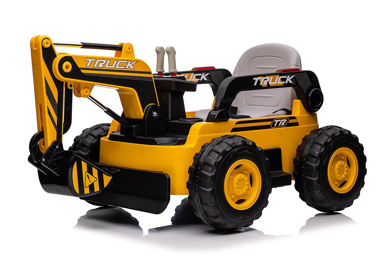 Escavatore Elettrico per Bambini 12V Ruspa Truck Giallo e Nero...