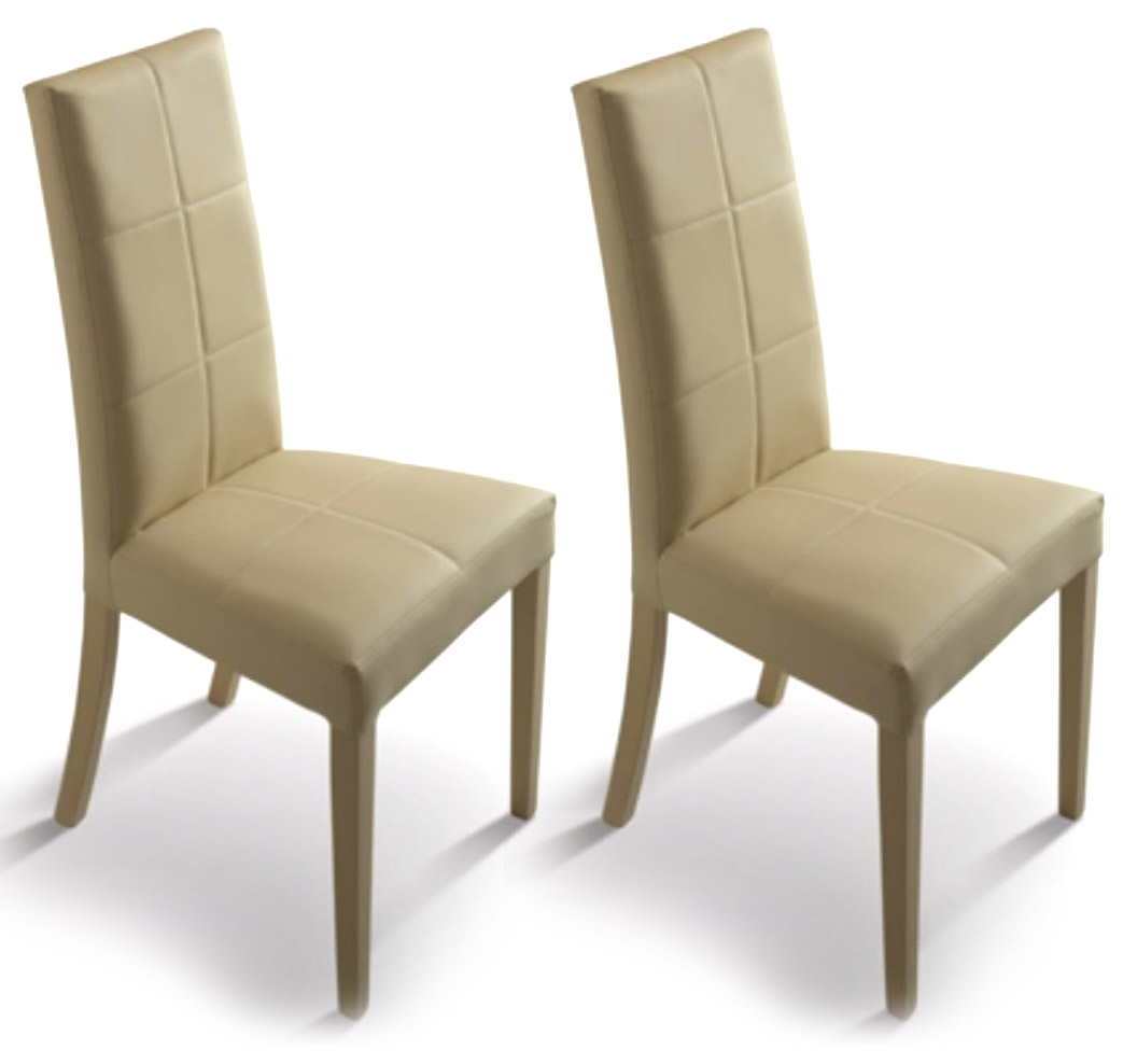 Image of Set 2 Sedie 47x47x101 cm Giada standard biscotto