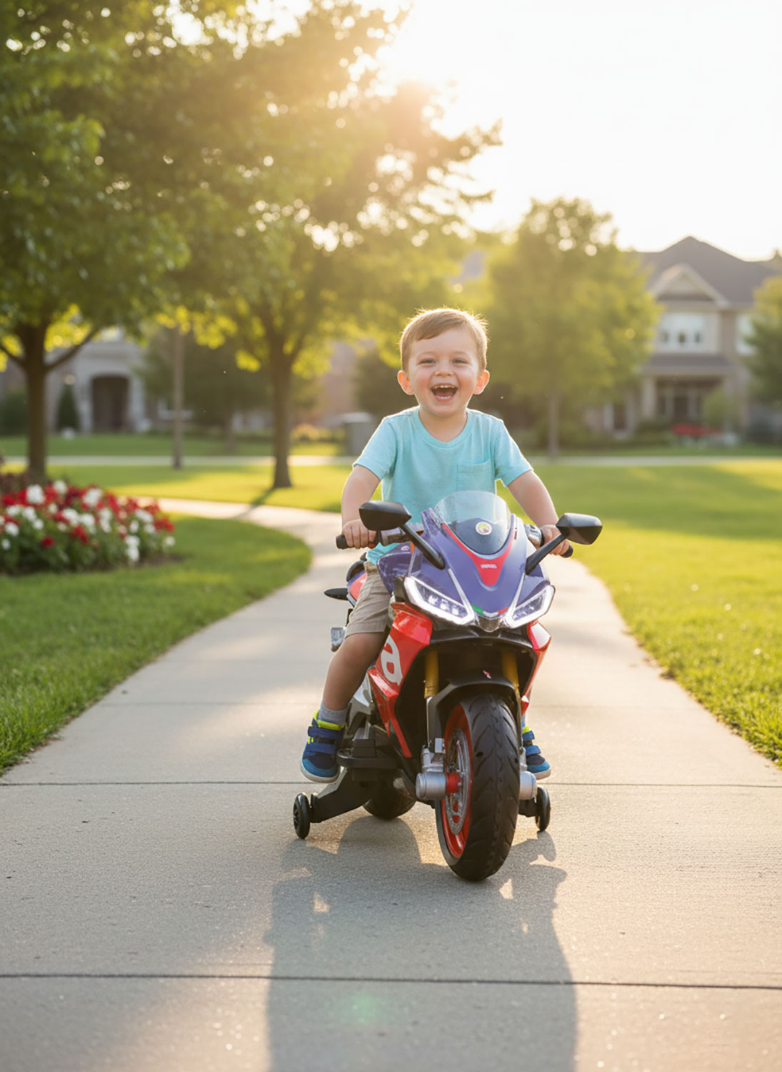 Moto Elettrica per Bambini Licenza Ufficiale Aprilia RS660 12V 3,5Ah Rosso...