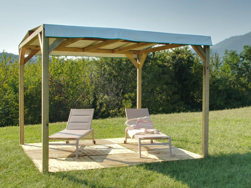 Telo Copertura per Pergola da Giardino Ponza in PVC Impermeabile Bianco...