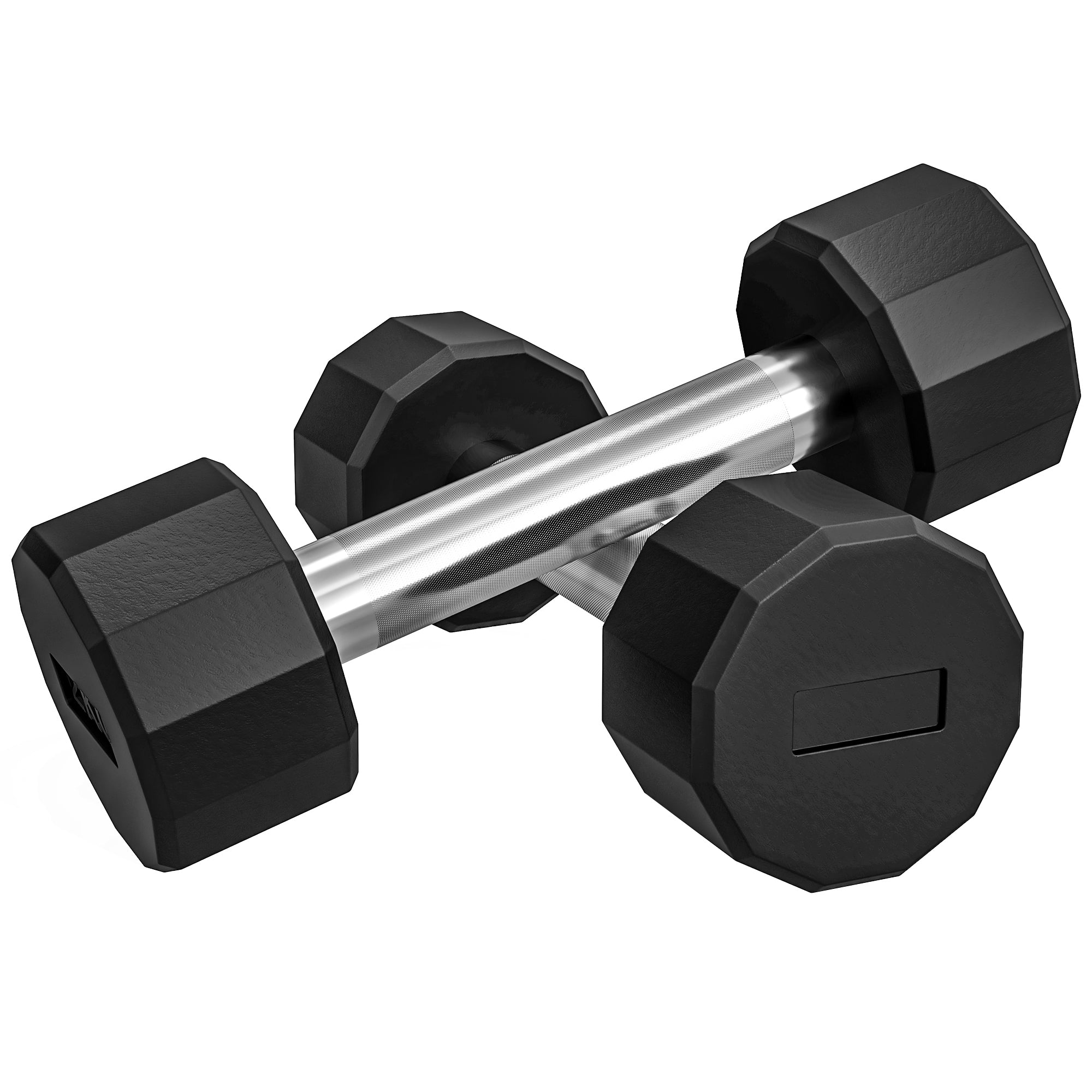 Image of Set 2 Manubri Palestra Esagonali 2 kg con Impugnatura Antiscivolo Nero