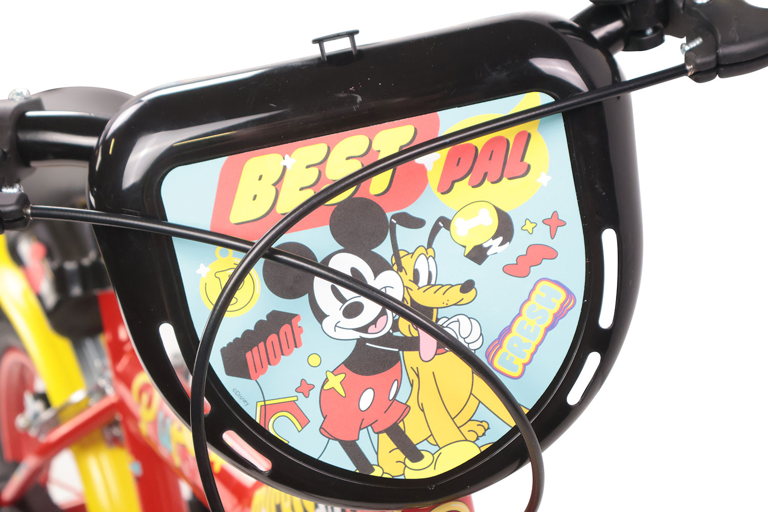 Bicicletta per Bambini 14" Disney Mickey Mouse Freni Caliper e Stabilizzatori in Acciaio Hi-Ten Rosso...