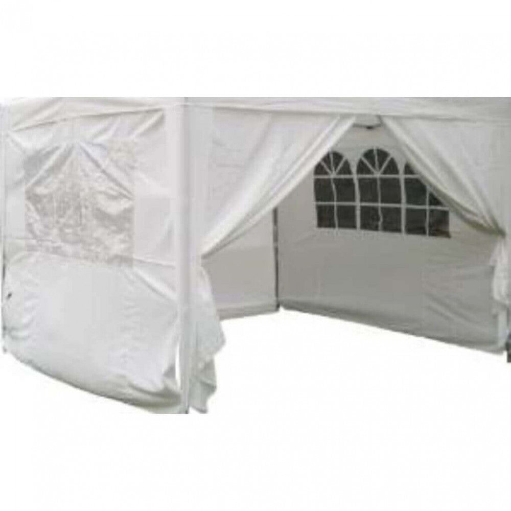 Set Pareti Laterali Gazebo Professional 3x3 m in Poliestere Bianco...