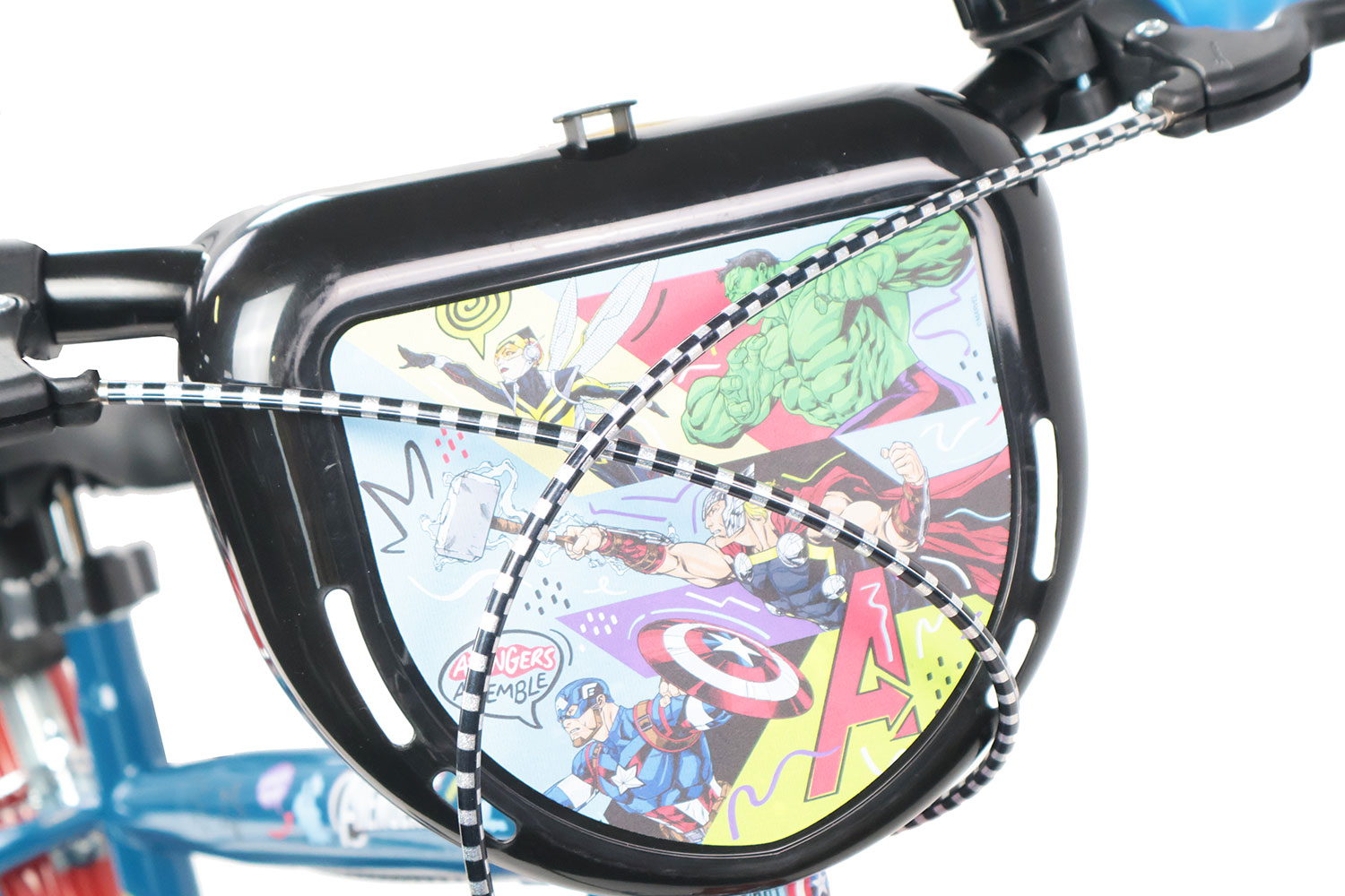 Bicicletta per Bambini 16" Marvel Avengers Freni Caliper e Stabilizzatori in Acciaio Hi-Ten Blu e Rosso...