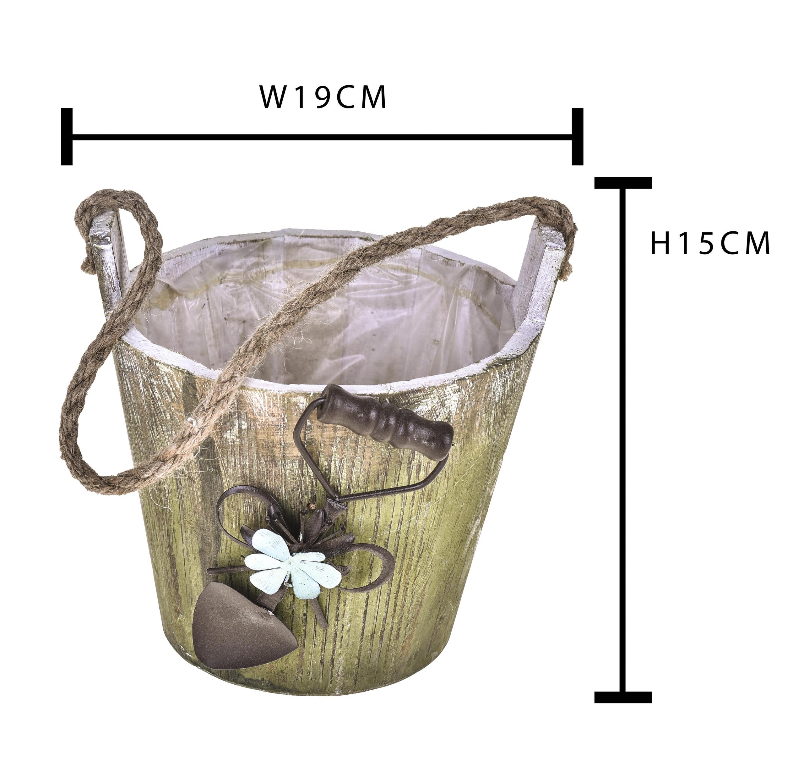 Set 2 Cesti con Pala e Manici in Corda Larghezza 19 cm...