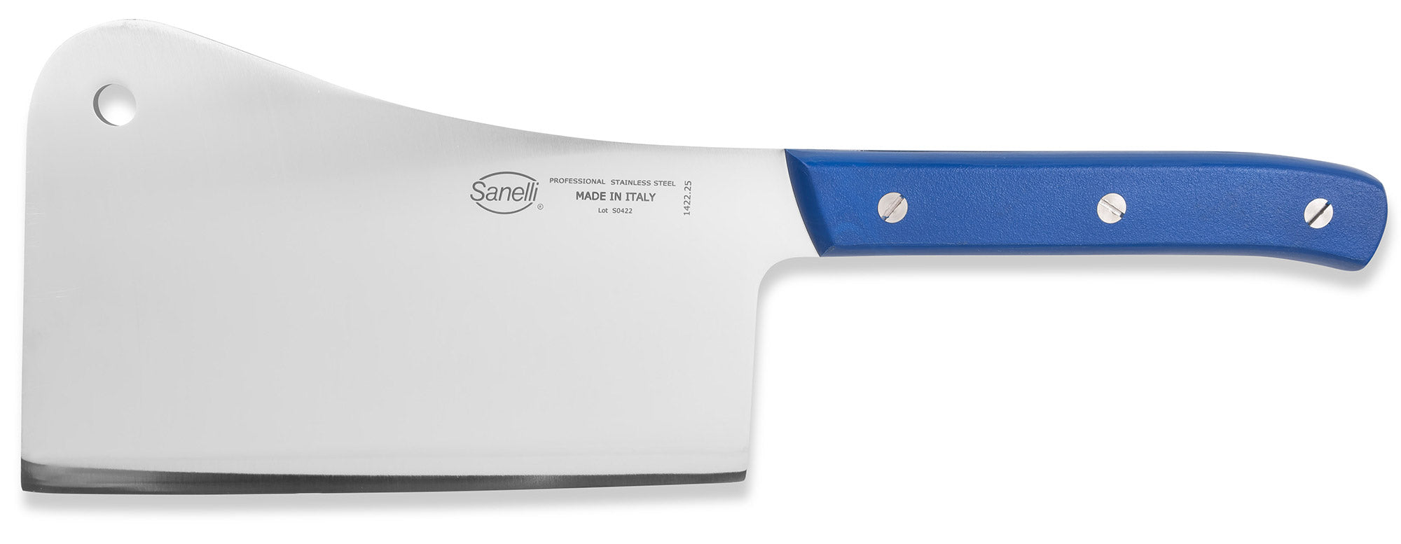 Image of Coltello Falcetta Salumiere per Carni con Osso Lama 25 cm in Acciaio 1,6 Kg Sanelli Blu