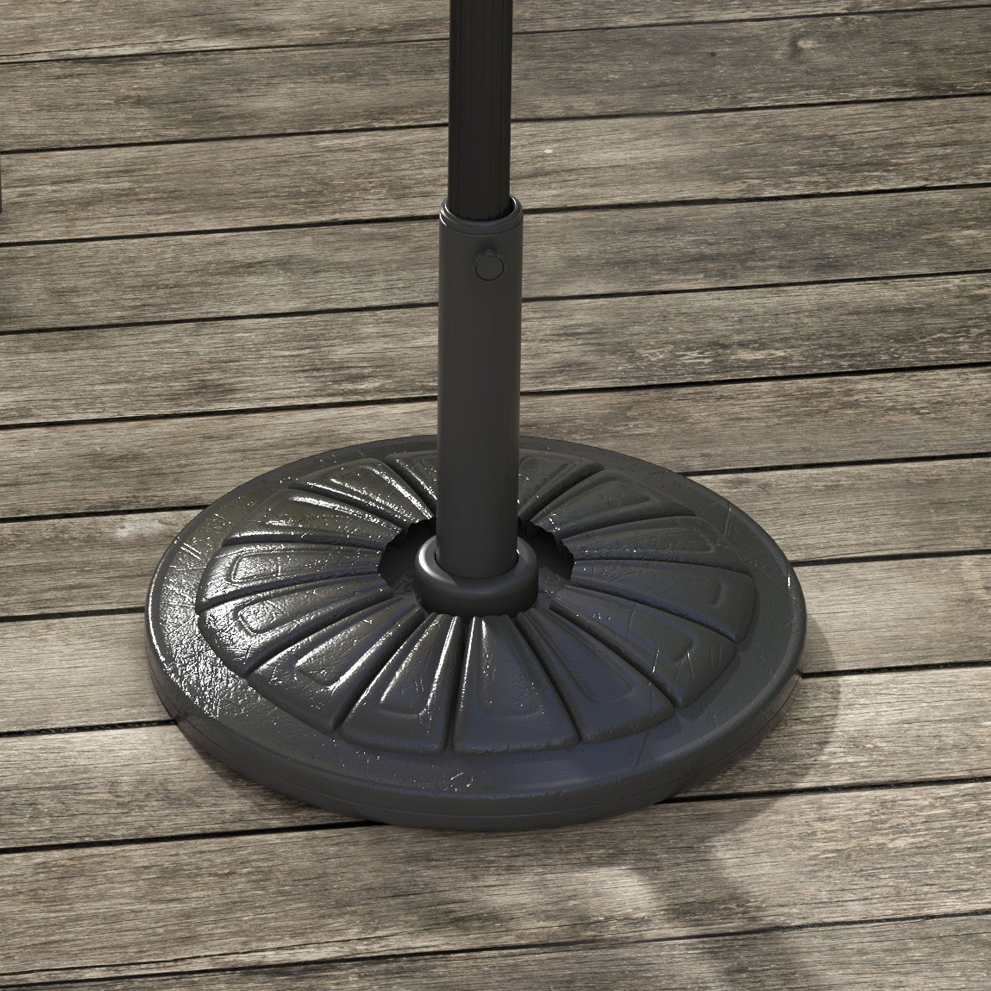 Base per Ombrellone Rotonda Ø43cm da 13kg per Pali da 38mm e 48mm in Cemento Nero...