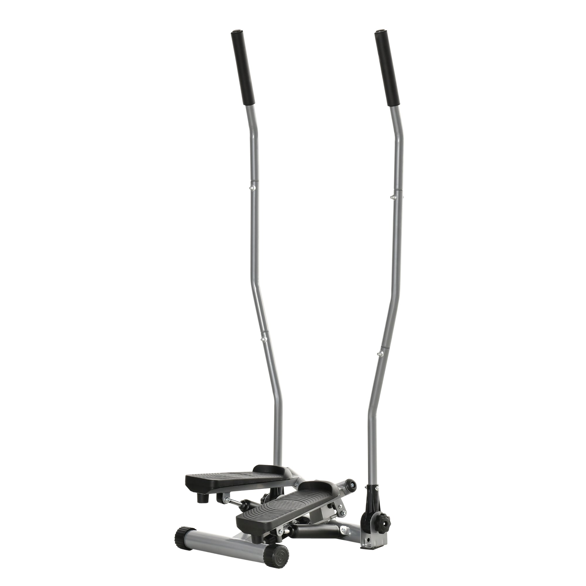 Image of Stepper con Manubrio Maniglie Elastici e Monitor LCD Argento