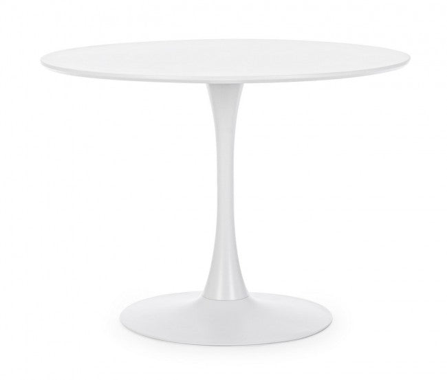 Tavolo Ø100x75h cm Bloom Bianco Opaco
