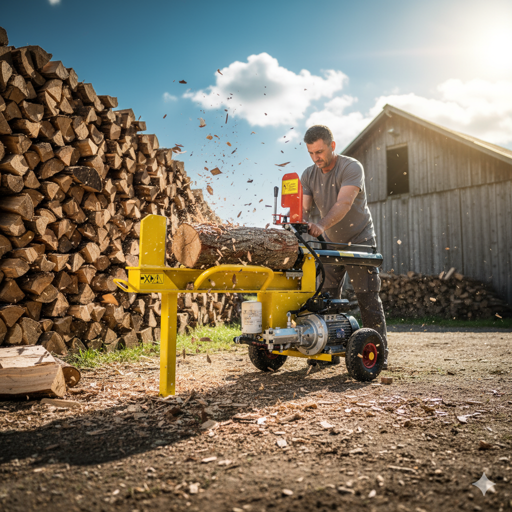 Spaccalegna Orizzontale Elettrico Spinta 11 Tonnellate Famag SL11 e 600...