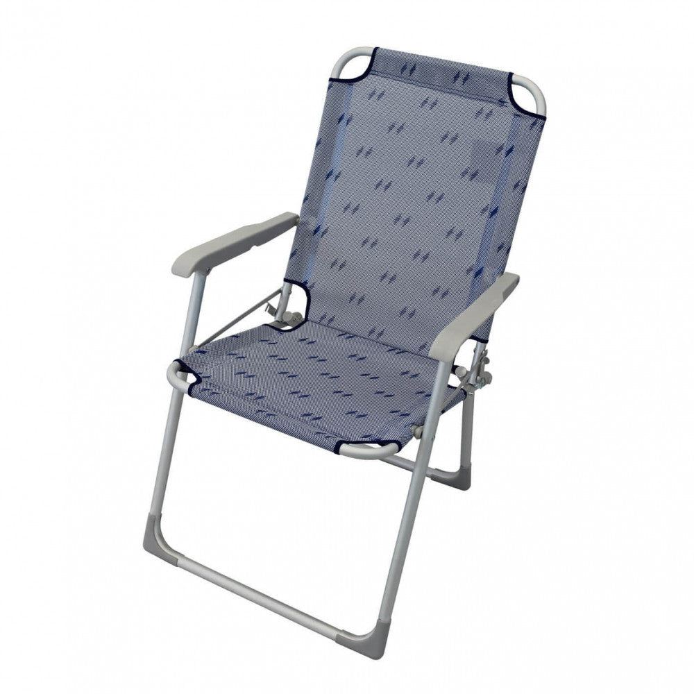 Spiaggina Pieghevole 52x55x92 h cm in Textilene Azzurro...