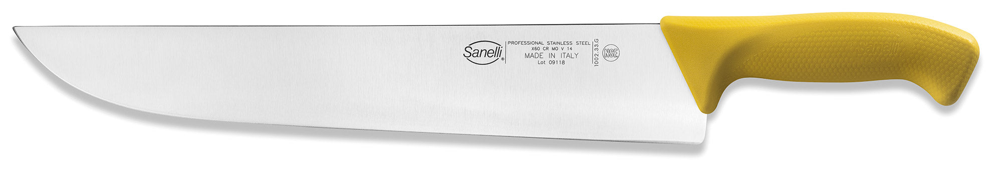 Image of Coltello Francese Lama 33 cm Manico Antiscivolo Sanelli Skin Giallo