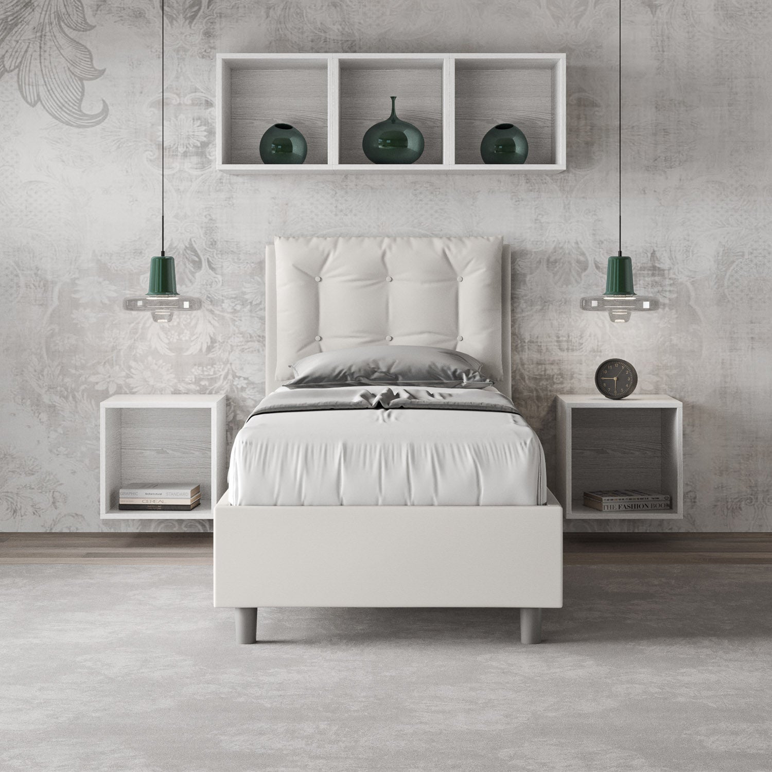 Letto Singolo 80x190 cm Senza Rete Annalisa Bianco...