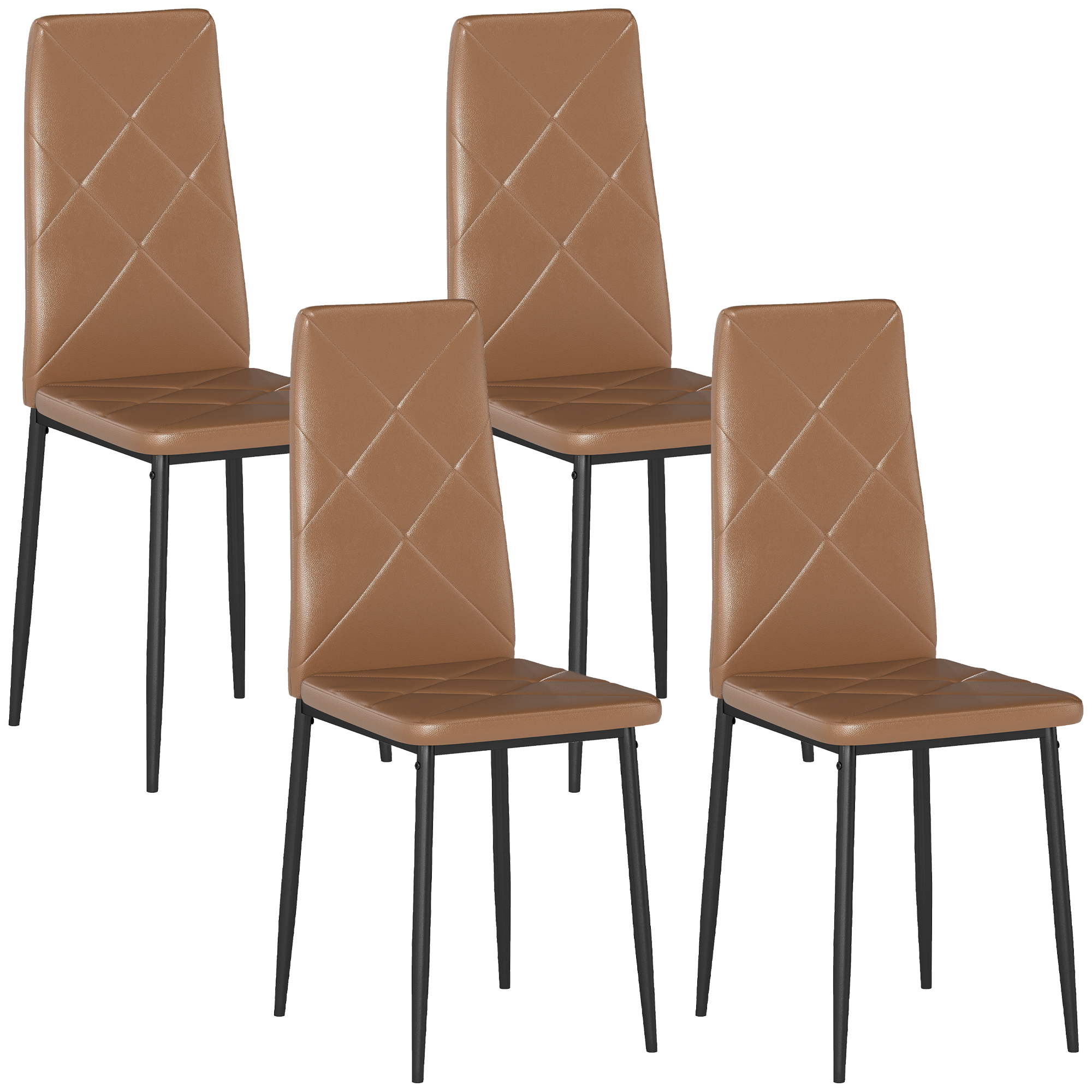 Juskys Sedia Swing A Sbalzo Vegas Set Di 4 - Sedia Da Pranzo Con Struttura In Metallo E Rivestimento In Ecopelle - Sedia Da Cucina Moderna Colore Grigio - Foto 5