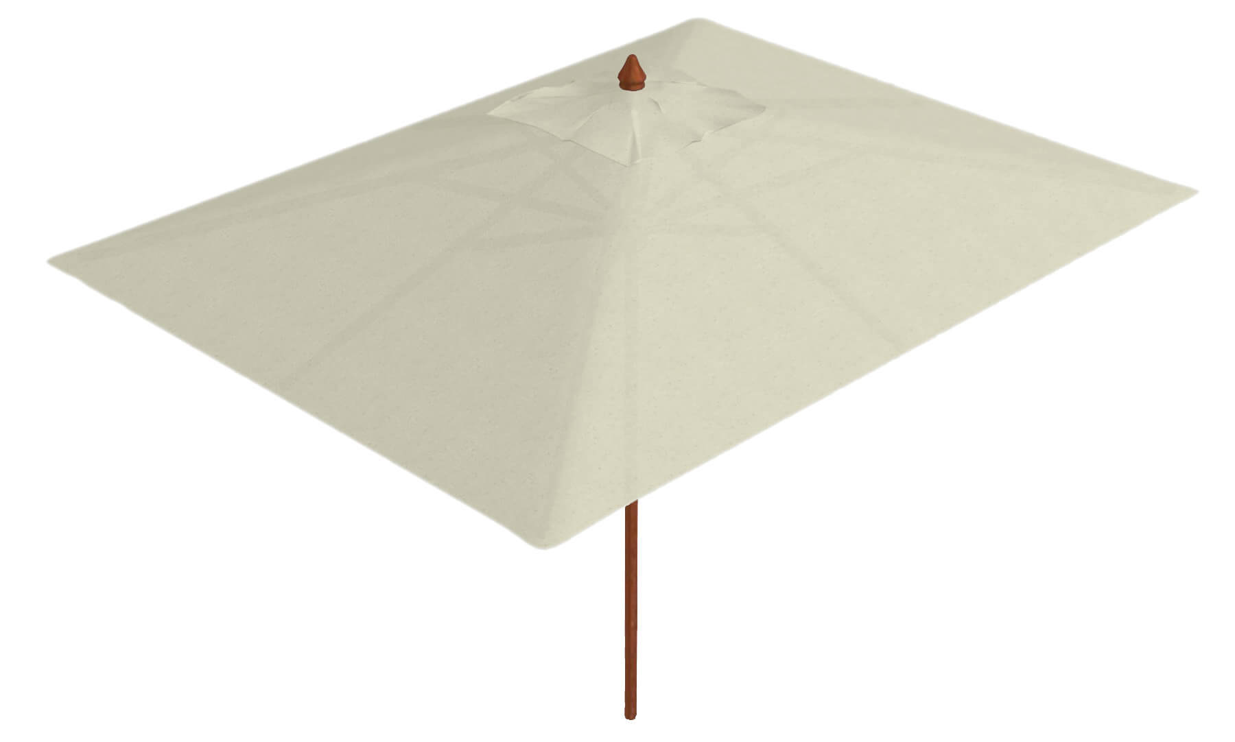 Ombrellone da Giardino 2,5x3,5 m Palo Ø48 mm in Legno Telo in Acrilico Danieli Sydney Ecrù