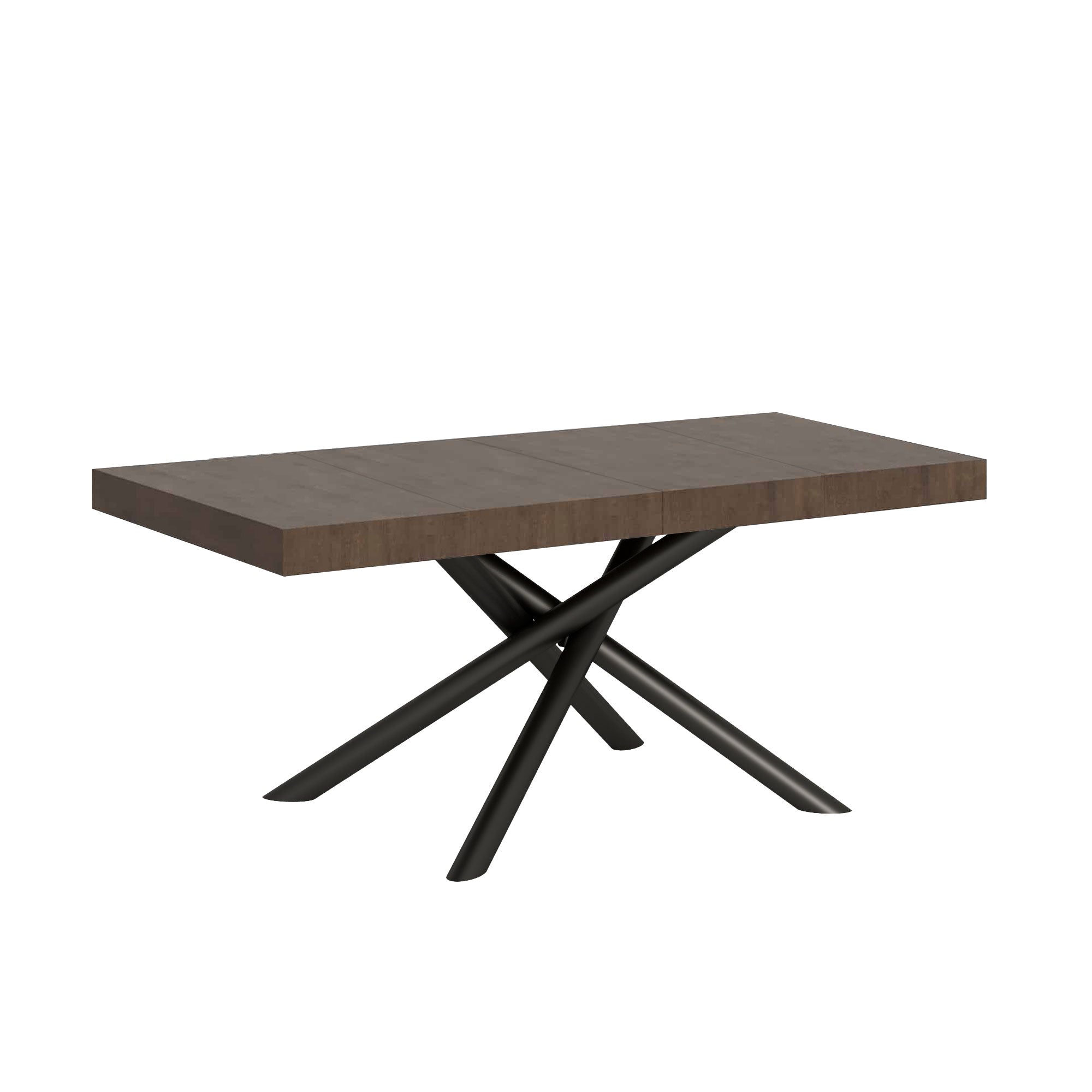 Tavolo Allungabile 130-390x90x77 cm Famas Premium Noce Telaio Antracite
