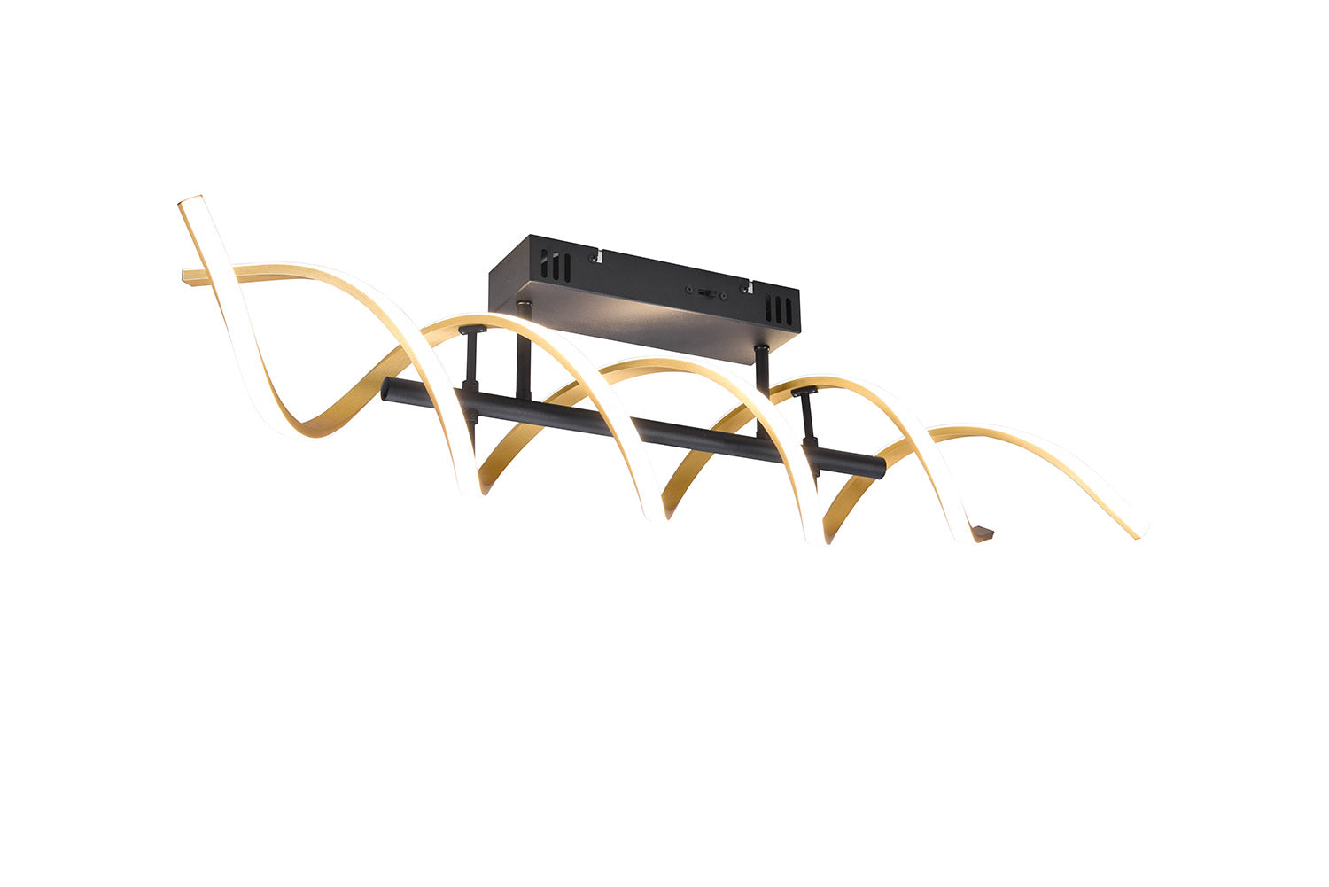 Lampada a Sospensione da Interno a LED in Alluminio Ottone Opaco...