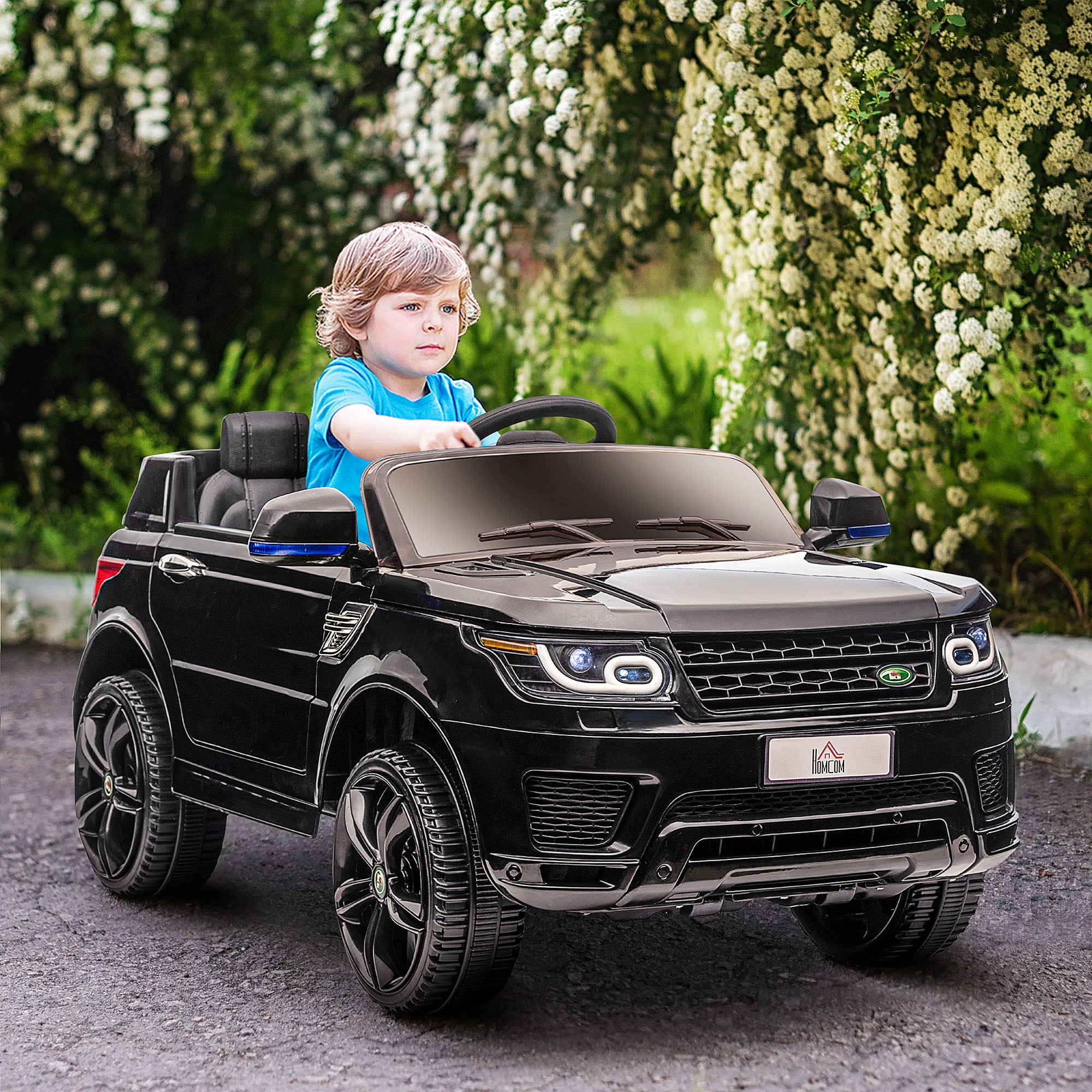 Macchina Elettrica per Bambini con Telecomando Luci LED e Clacson Nero...