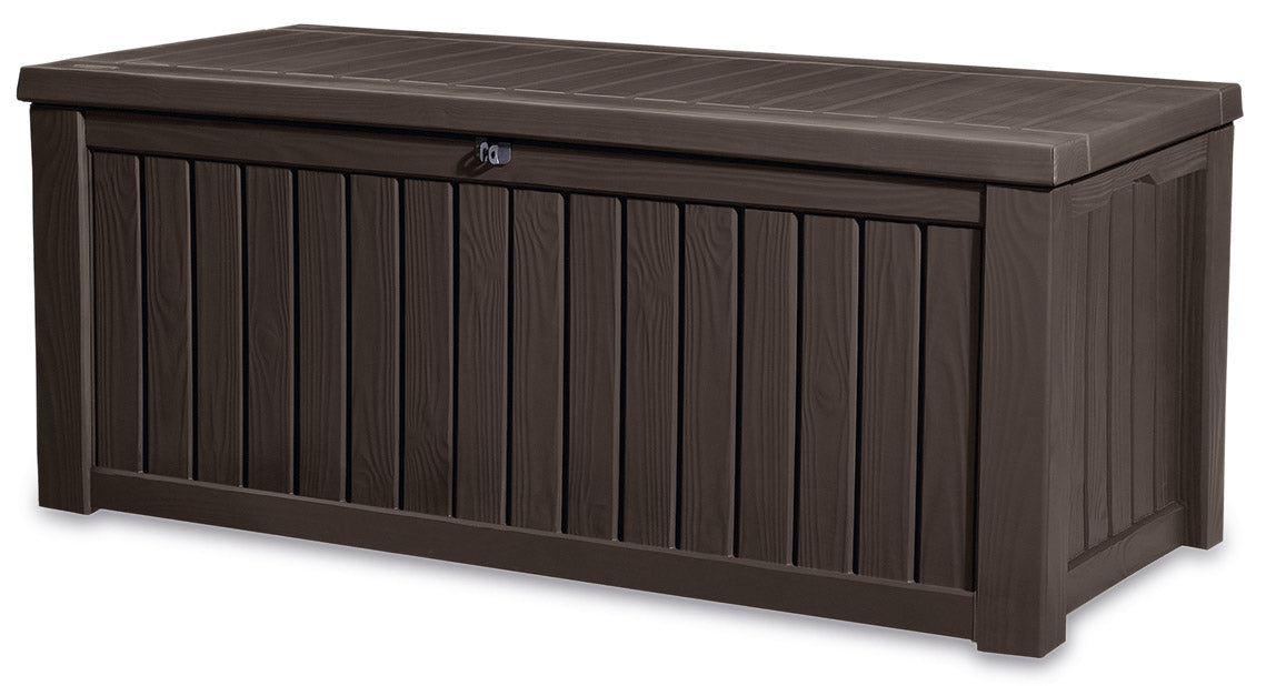 Cassapanca Contenitore Keter In Resina Effetto Rattan - Baule Da Giardino Con Seduta, 270L - Foto 9