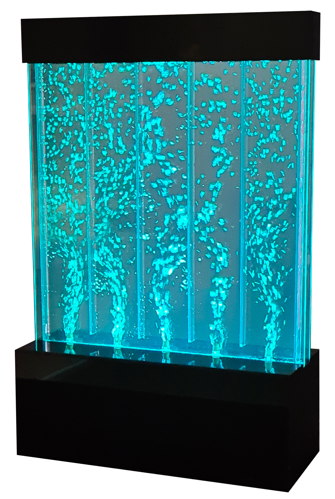 Muro d’Acqua con Bolle Verticali 45x75 cm in Plexiglas con LED Perlage Corallo Mini