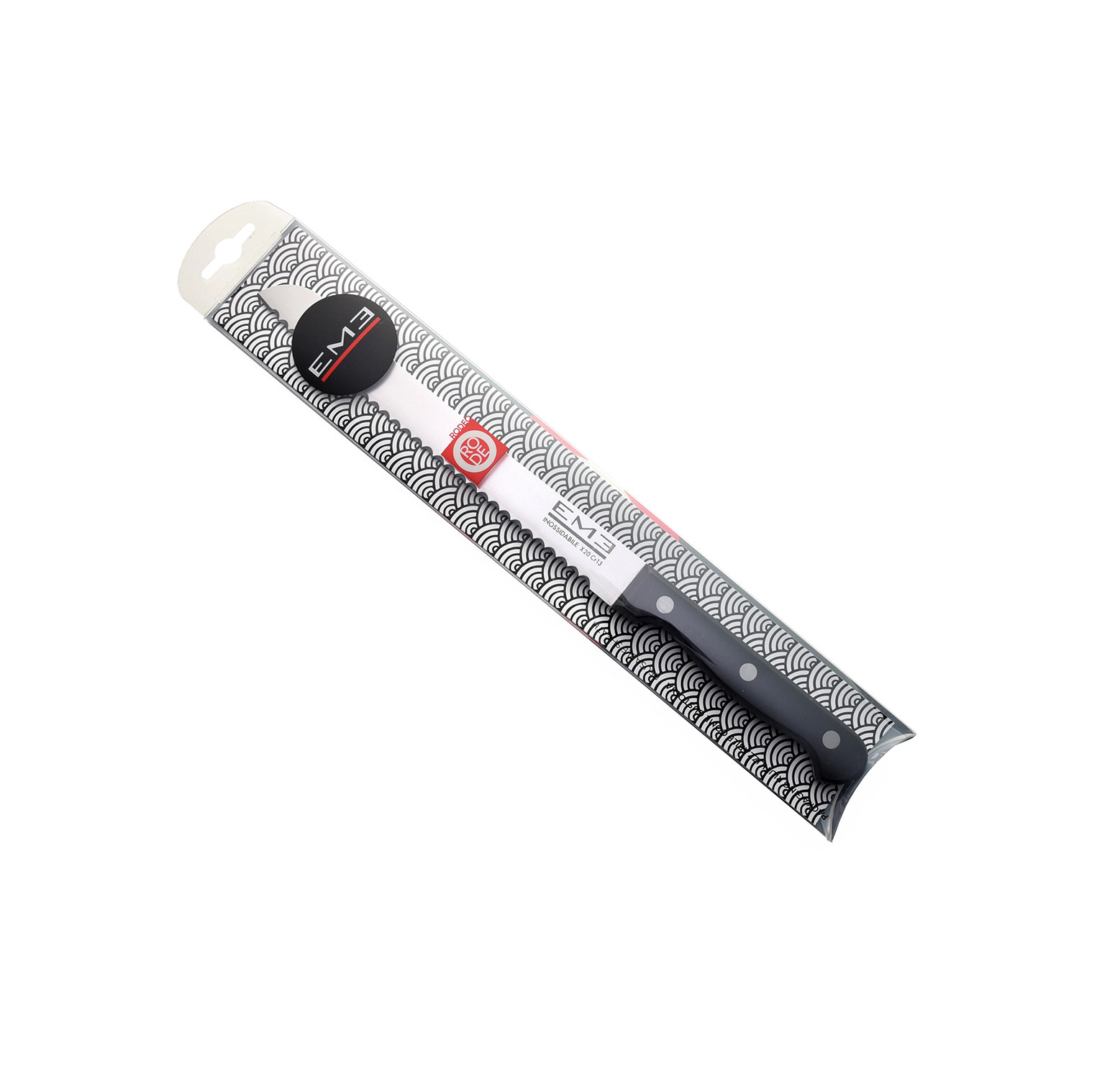 Coltello per Pane Lama 20 cm Manico in POM Rivettato Eme Rodeo...