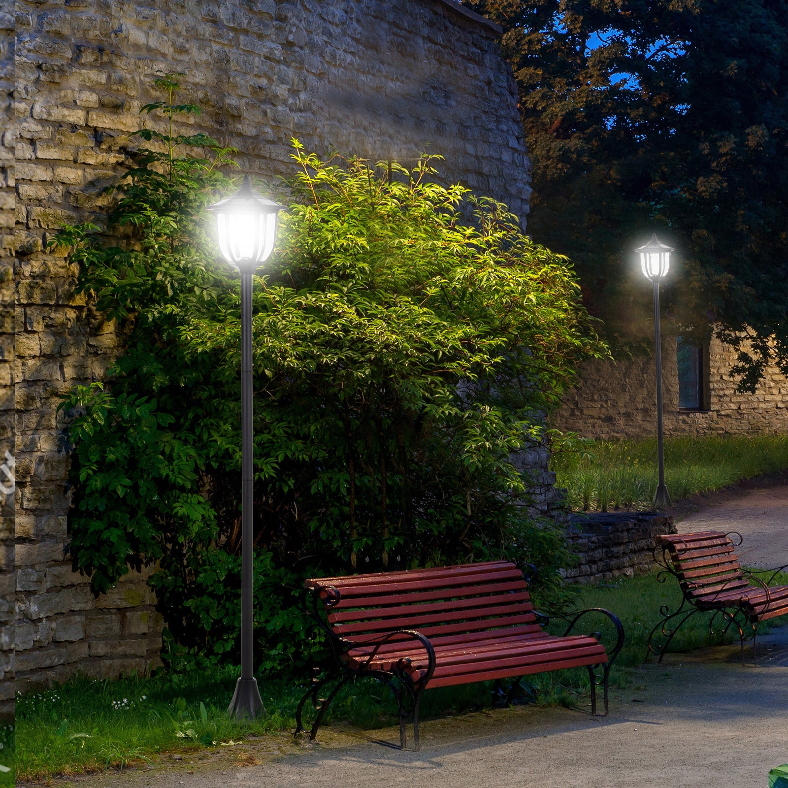 Lampione da Giardino LED a Energia Solare H177 cm Vincent...