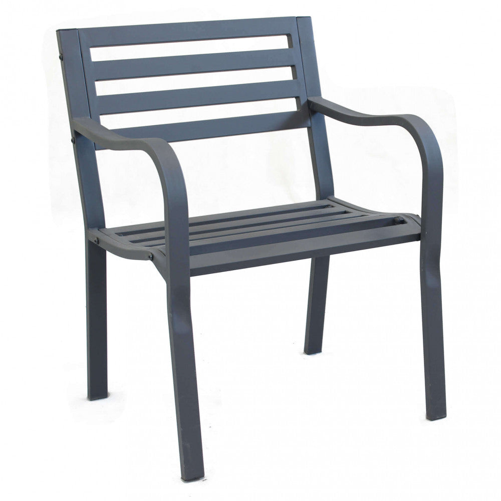 Poltrona Chloe 60x56x85 h cm in Acciaio Antracite