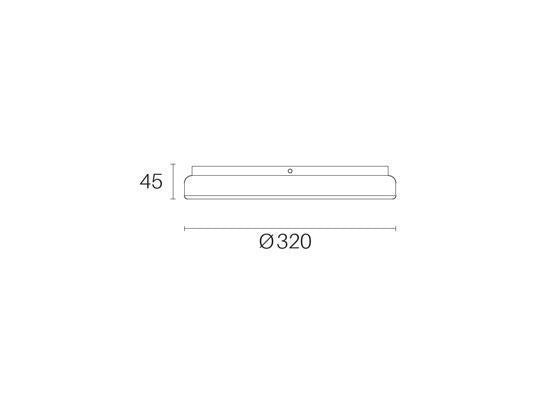 Plafoniera Tonda a LED da Interno 28W 4000K Bianca...