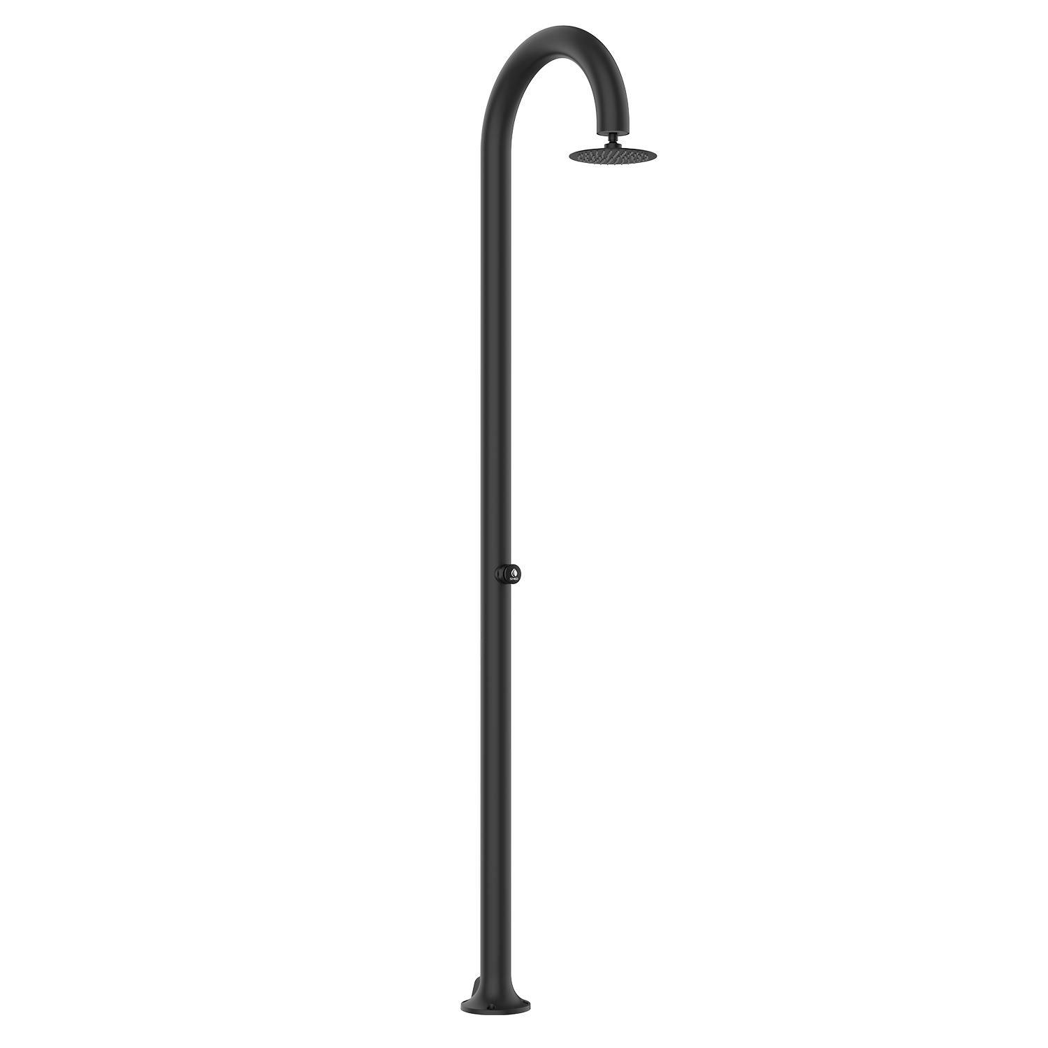 Image of Doccia da Giardino ad Acqua Frossoda in Alluminio con Timer Sined Luna Nero