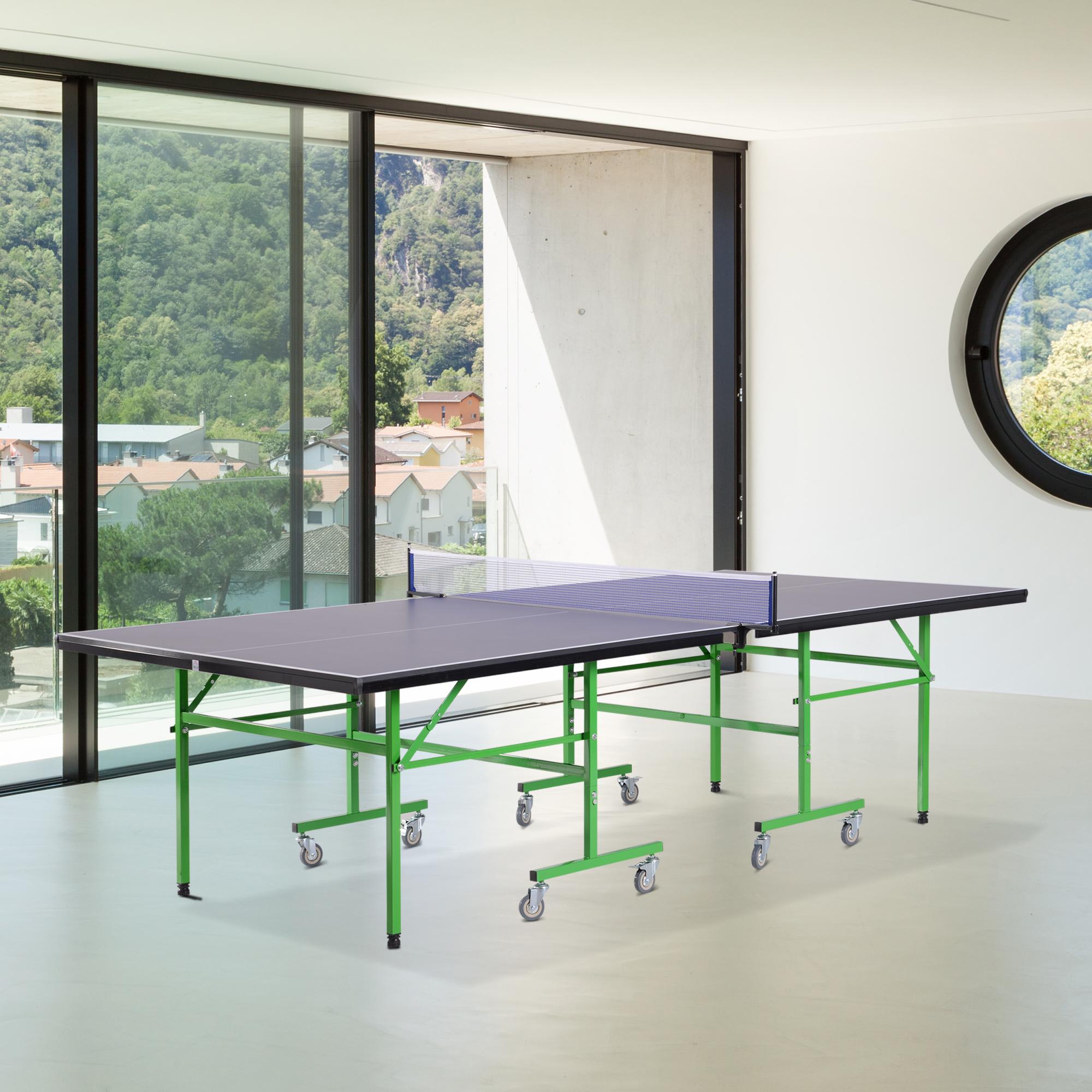 Tavolo da Ping Pong Professionale e Pieghevole con Ruote 152.5x274x76 cm...