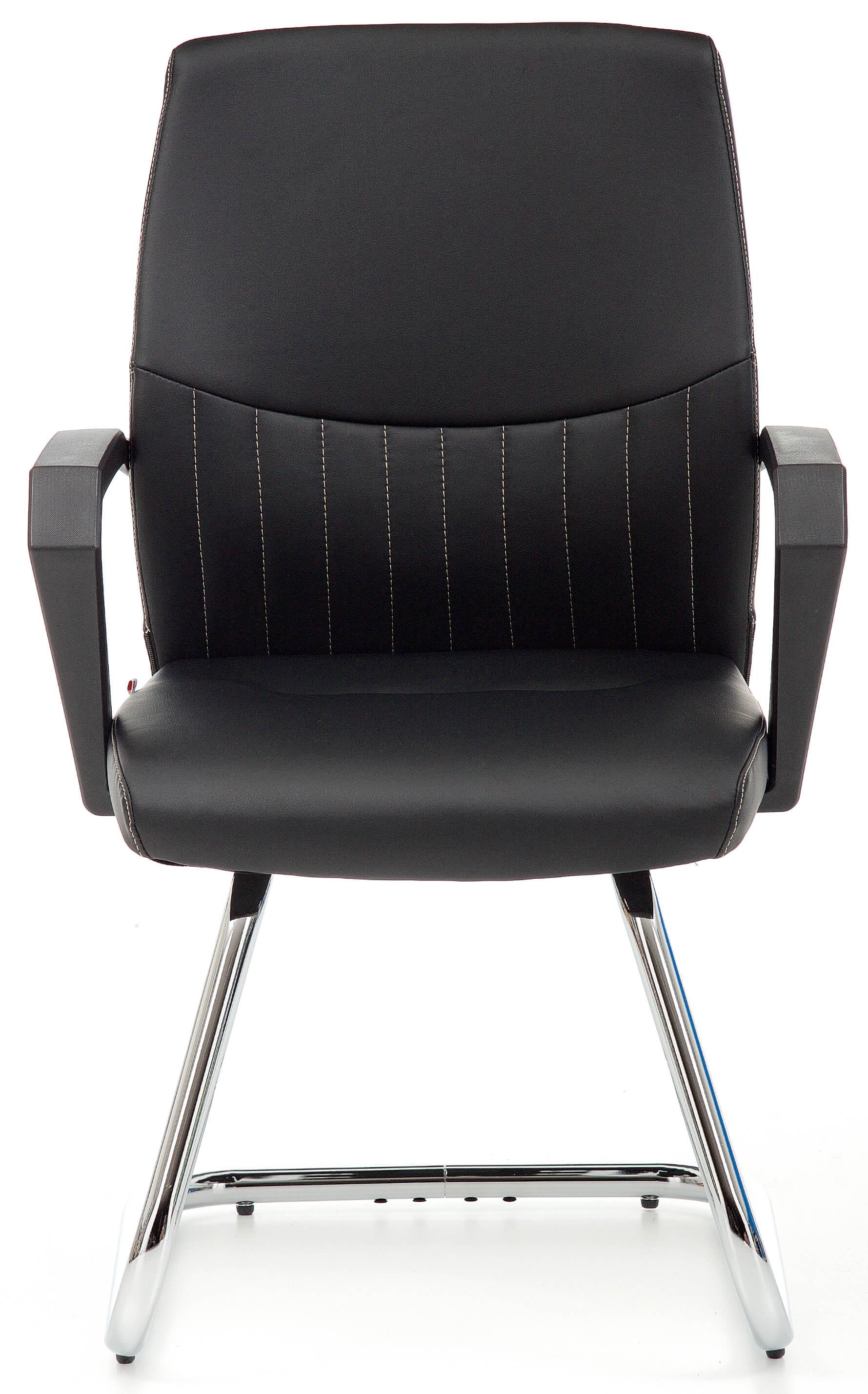 Sedia da Ufficio Visitatori in Similpelle Sake Fissa Nera...