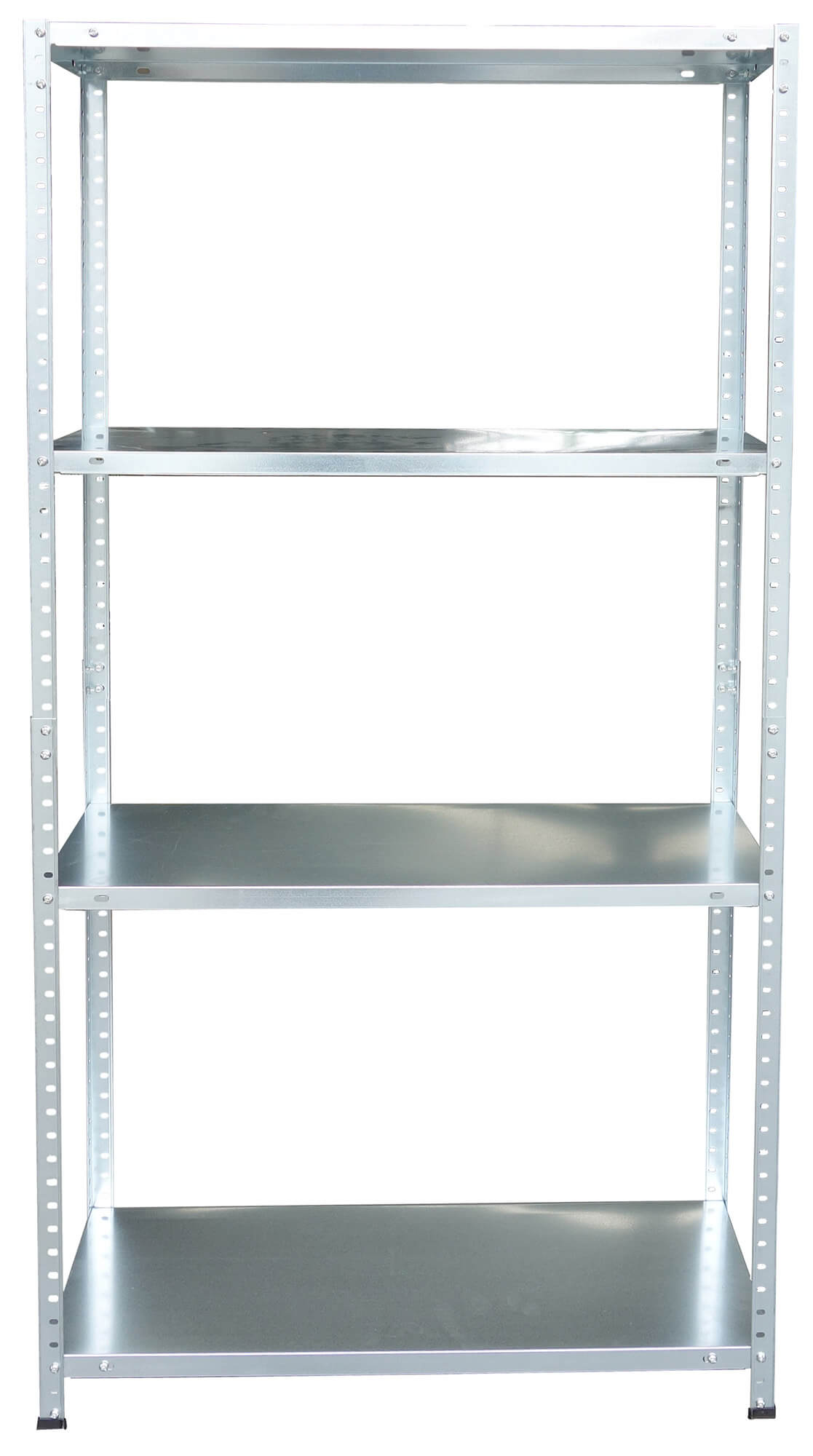 Image of Scaffale 4 Ripiani in Metallo Galvanizzato Fadi argento