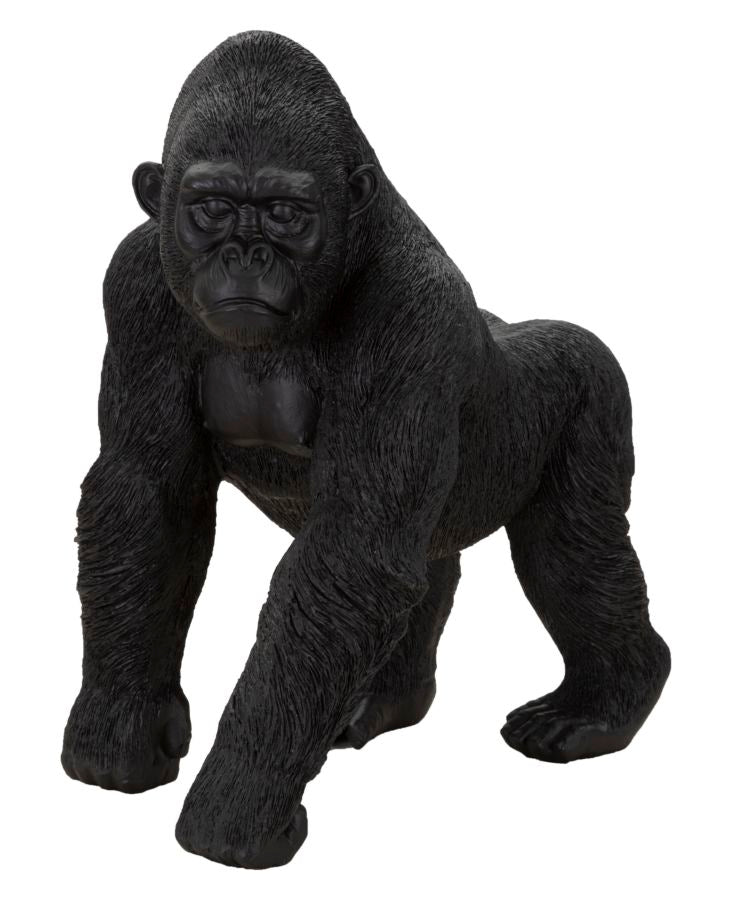 Statua Gorilla 35x37,5x21,5 cm in Poliresina Nero...