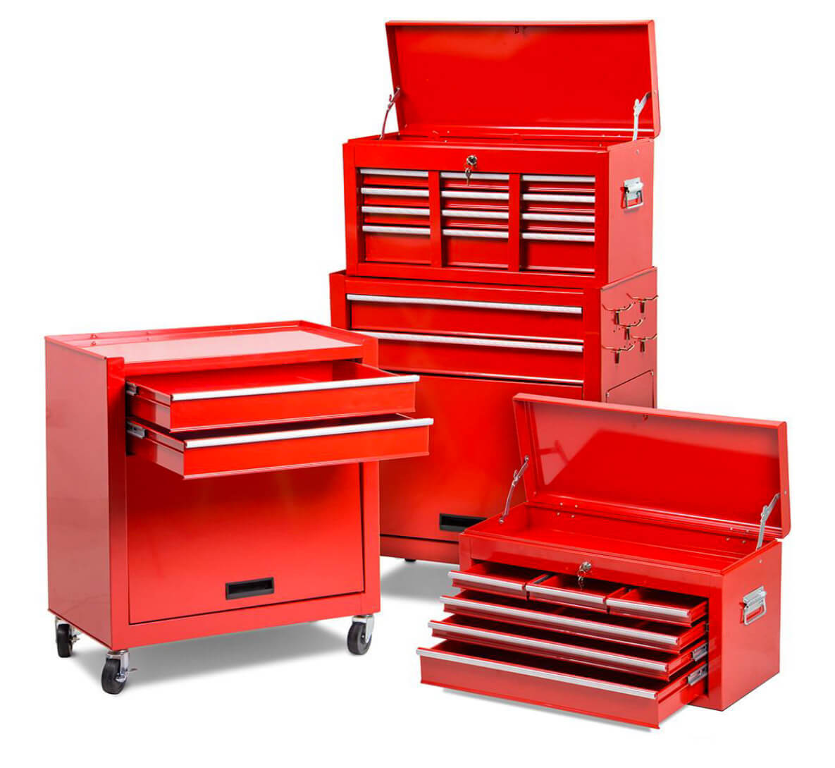 Carrello Porta Attrezzi Utensili da Lavoro Fadi Rosso...