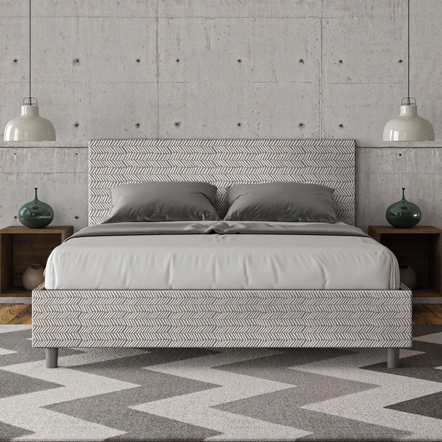 Letto Matrimoniale 160x200 cm Senza Rete Adele Aragona 1 Bianco...