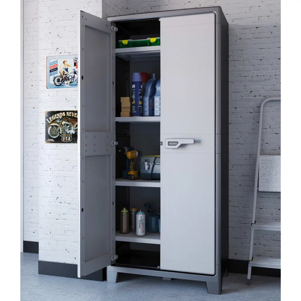 Armadio 4 Ripiani 80x44x182 cm Keter Titan Alto XL Grigio...