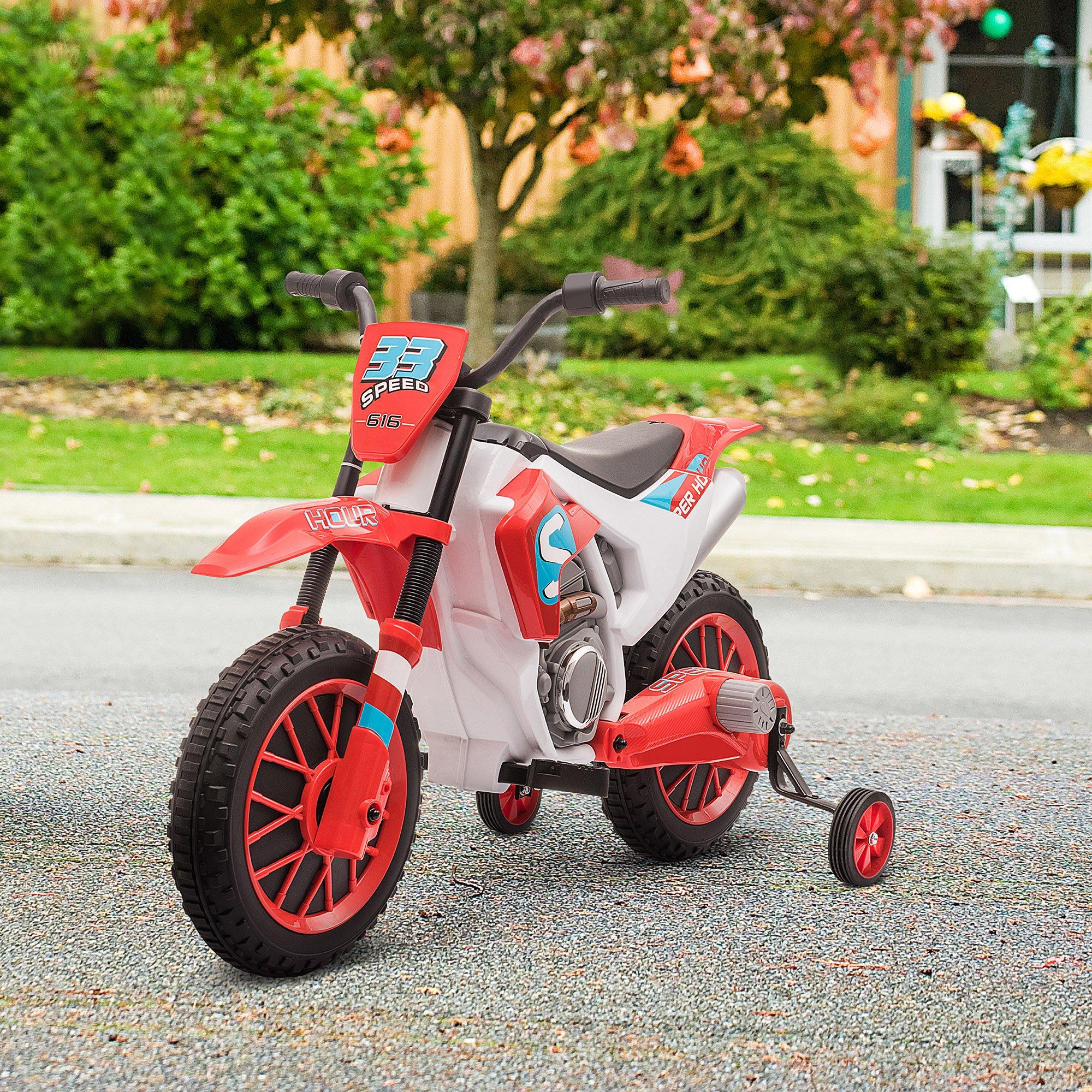 Moto Elettrica per Bambini 6V Motocross Rossa...