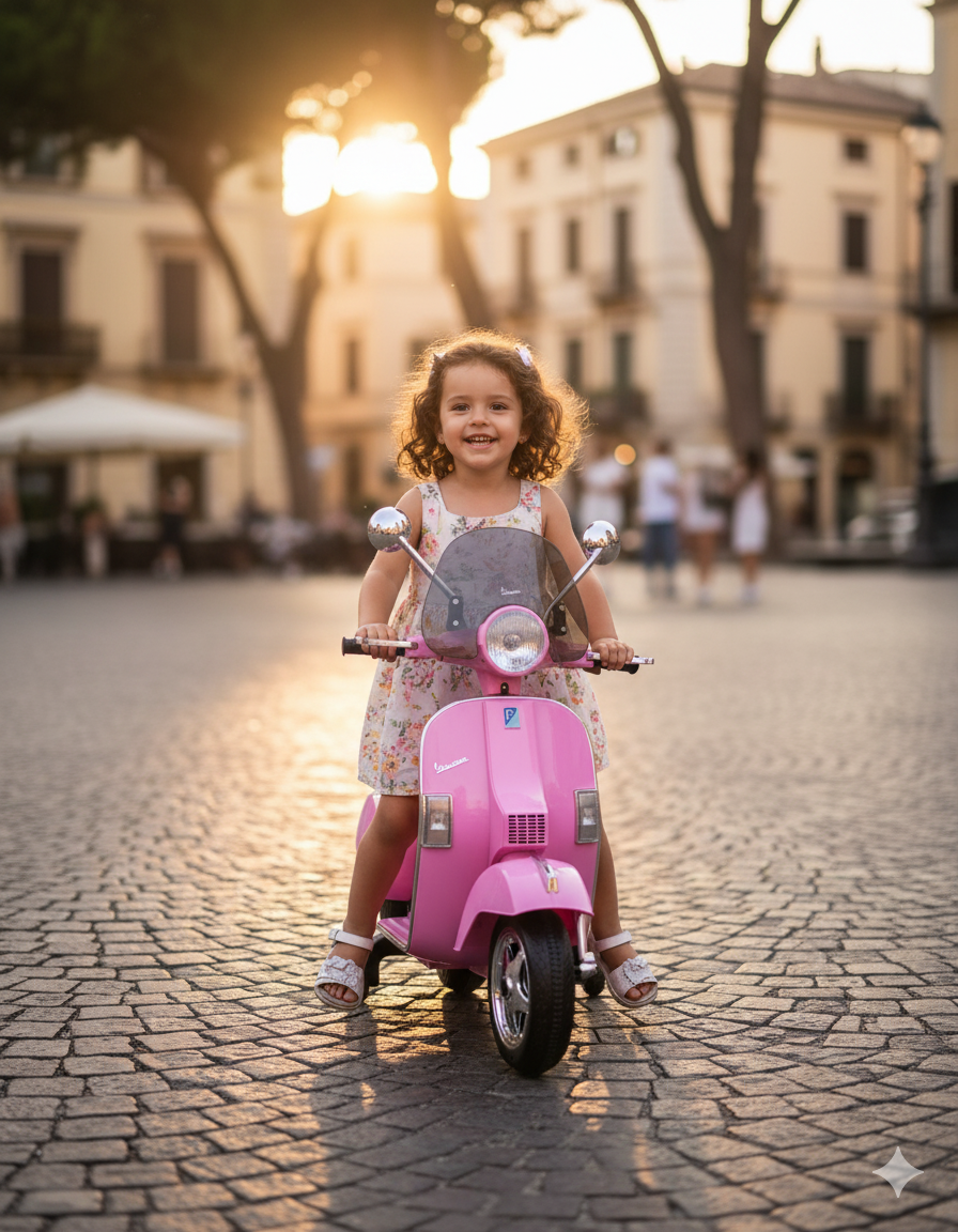 Piaggio Vespa PX150 Full Elettrica 12V per Bambini Rosa...