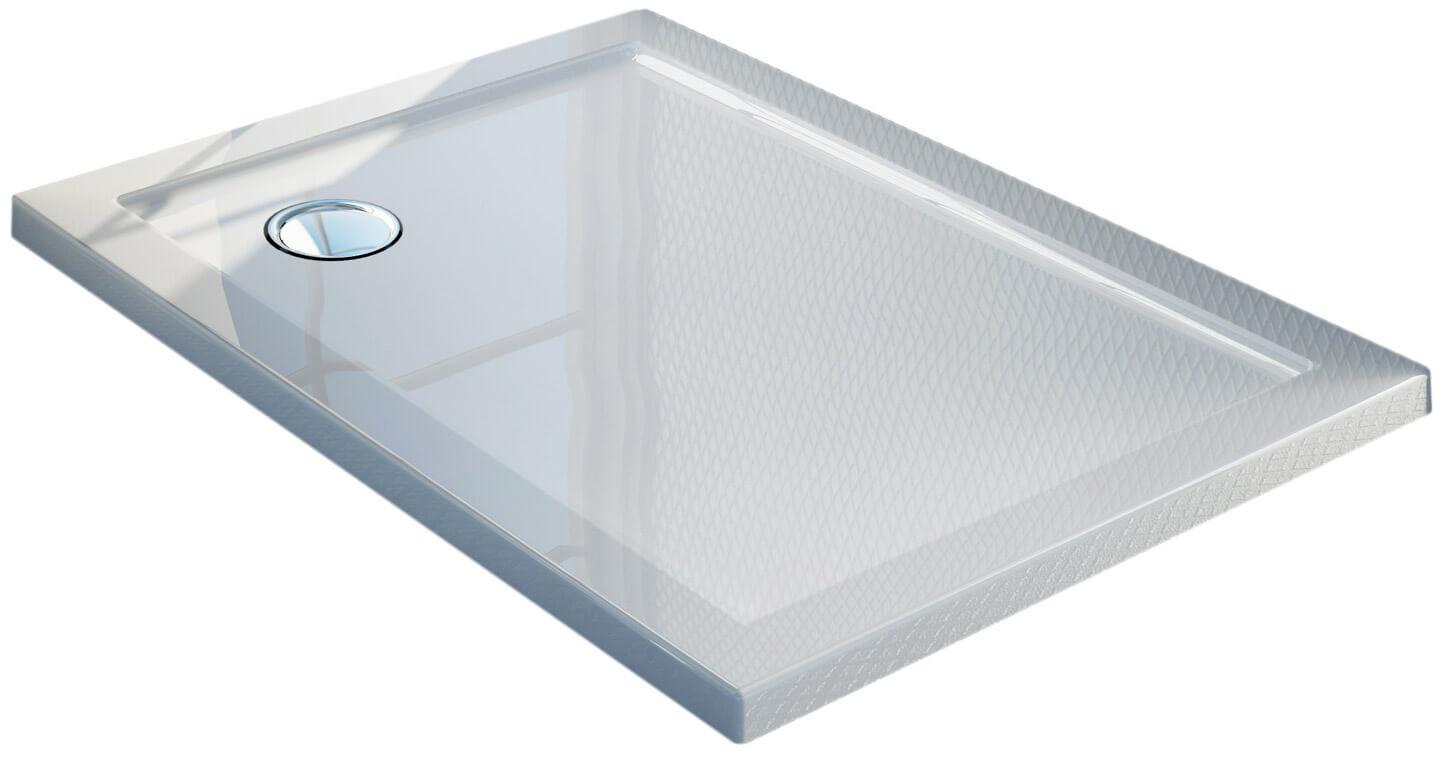 Piatto Doccia 80x80 cm in Acrilico Fosterberg Floret 2 Bianco Lucido...
