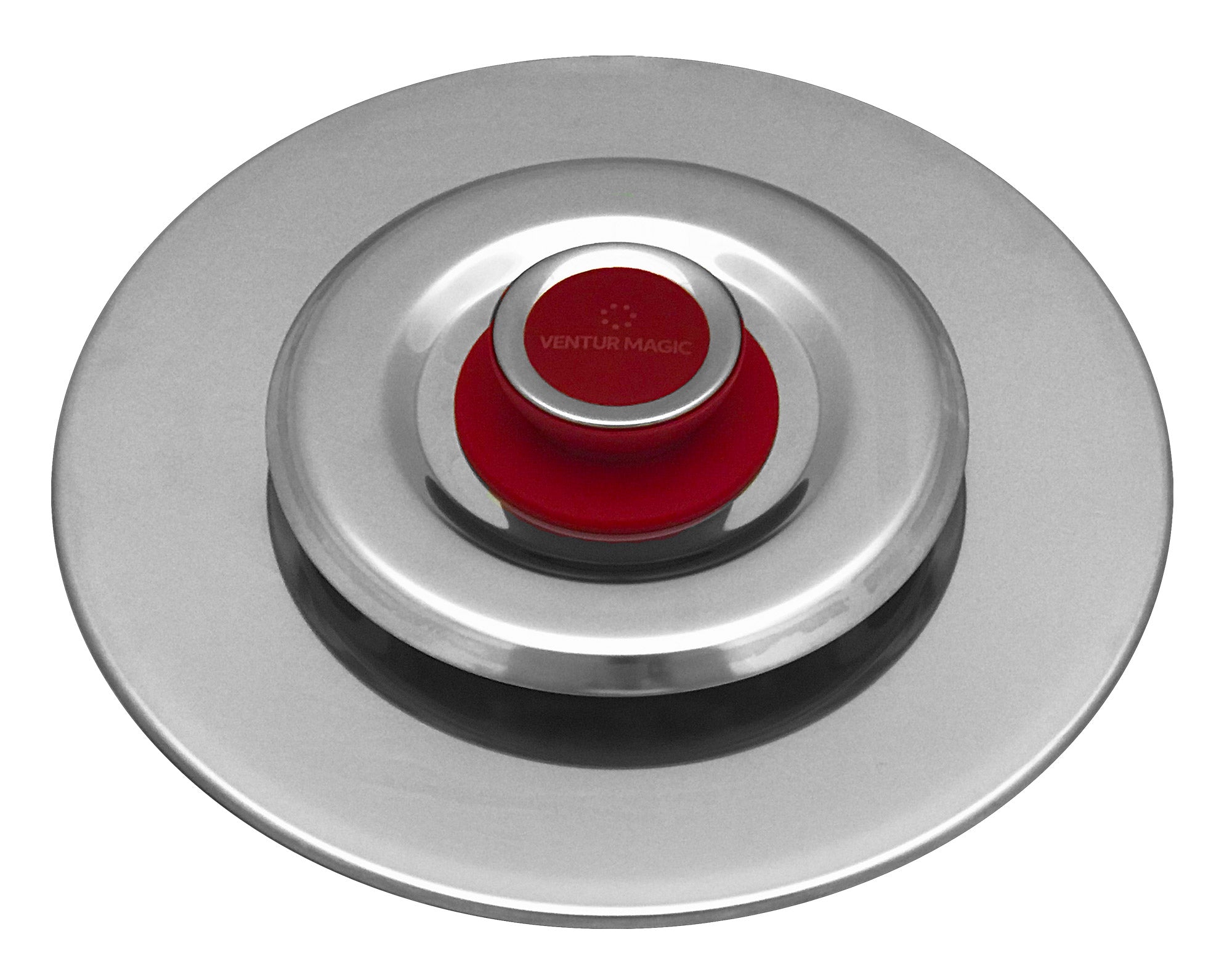 Coperchio Magico Antiodore Ø27 cm Ventur Magic in Acciaio Inox Pomolo in Bachelite Cooker Rosso