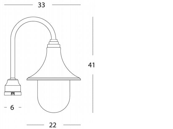 Lampada Testa Palo Lampara Colore Nero per Esterno Linea Marine Sovil...